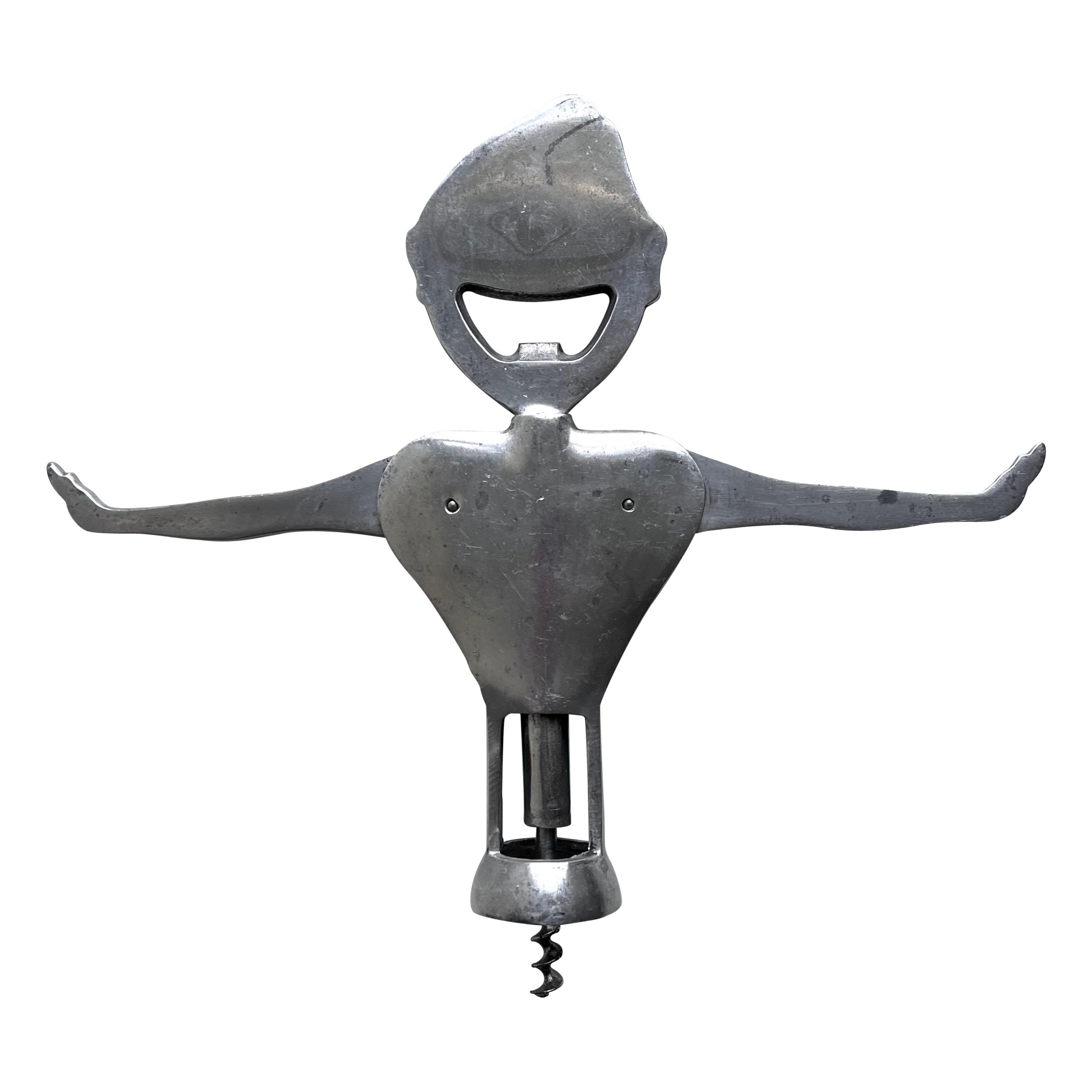 Cavatappi e apribottiglie in alluminio, Italia, anni '50