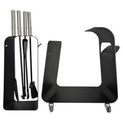 Aluminium design fireplace set DUNE - Modern Style