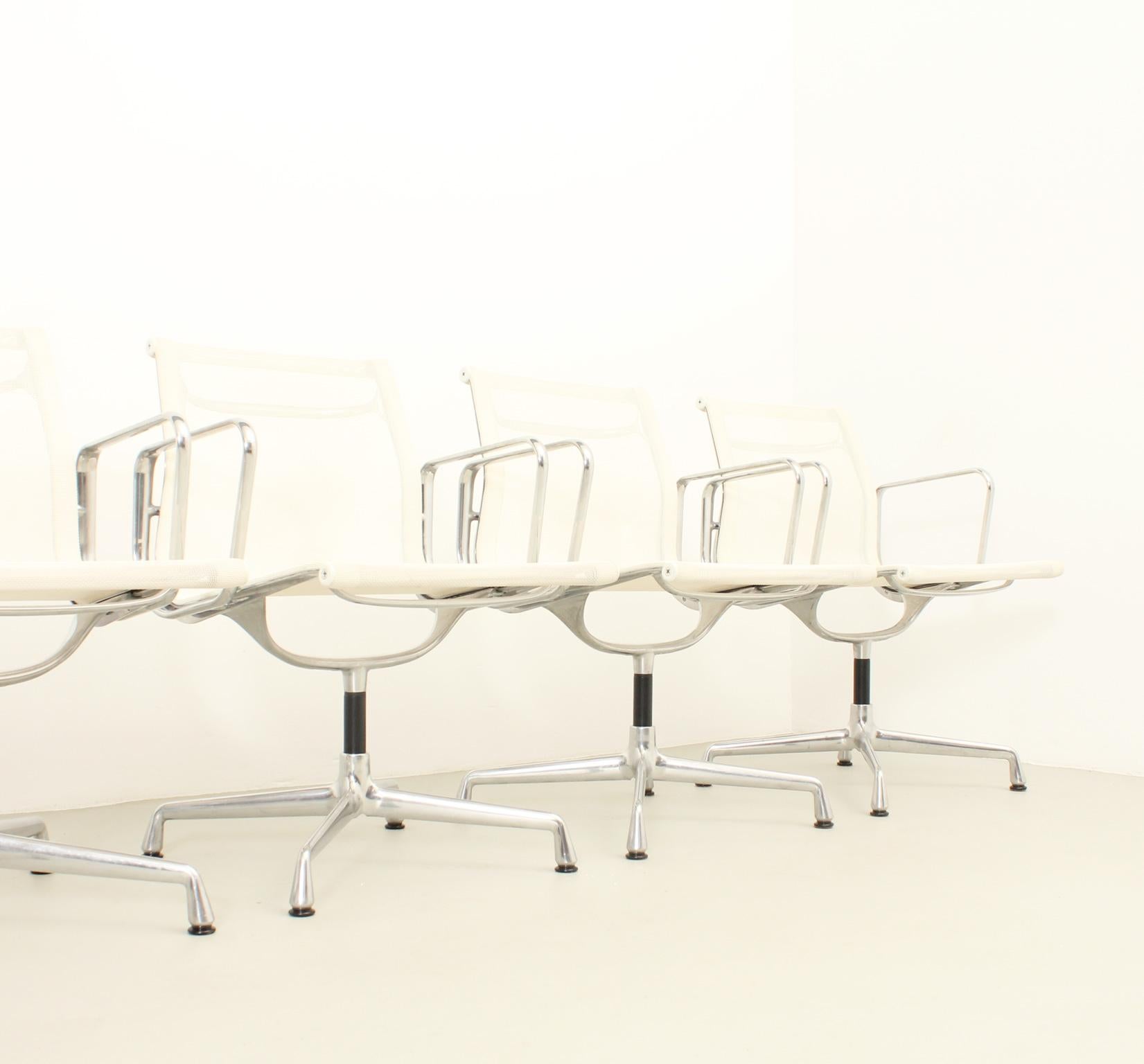 Mid-Century Modern Aluminum EA 108 Chairs by Charles and Ray Eames for Vitra
