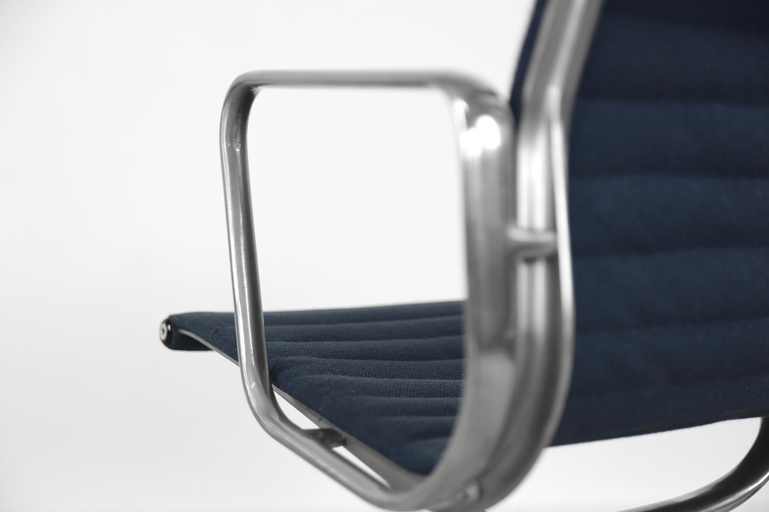 Mid-Century Modern Vintage Fabric Aluminum EA 108 Desk Chair by Charles&Ray Eames for Herman Miller