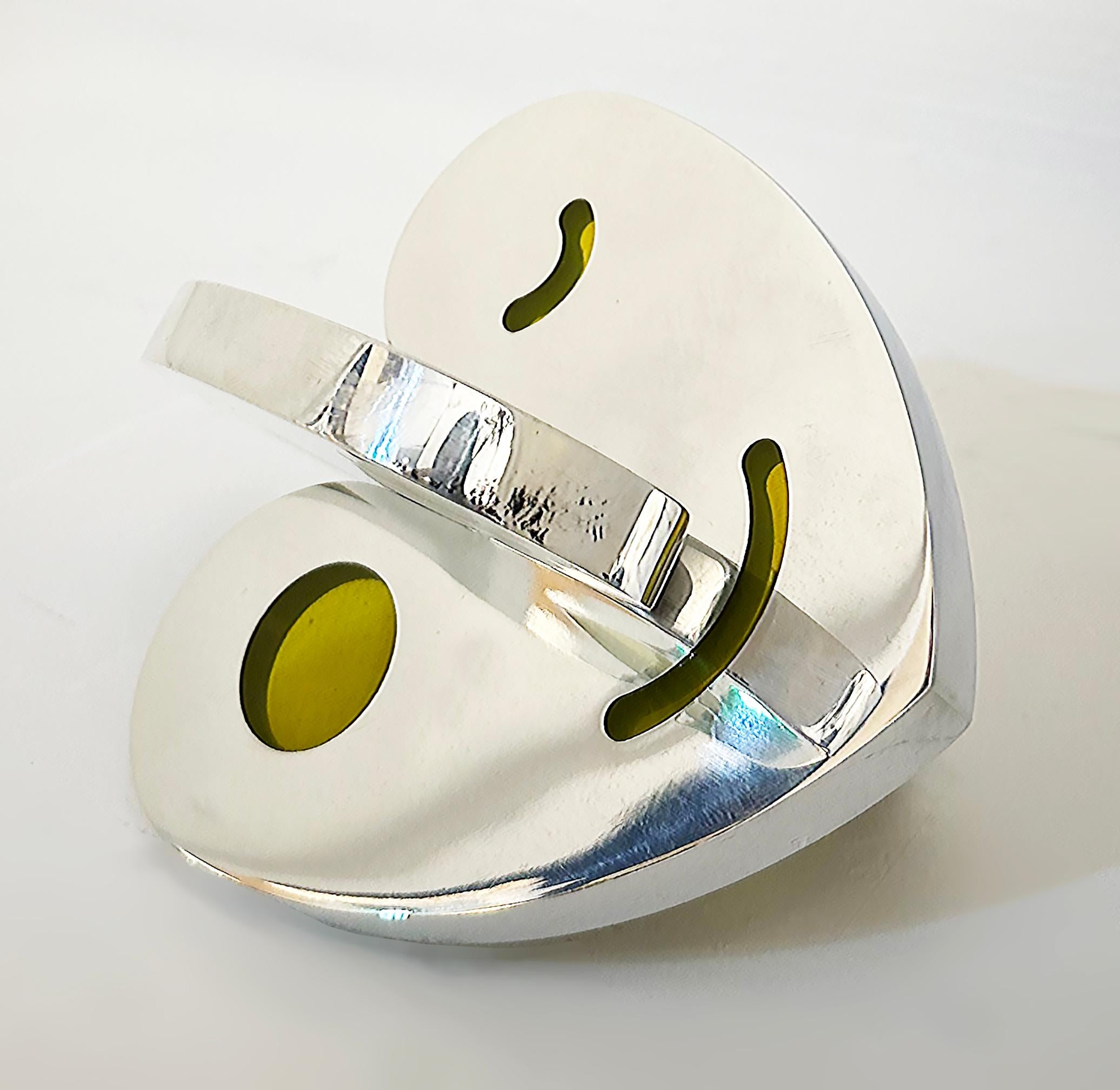 Poli   Sculpture de cœurs imbriqués en aluminium et résine époxy de Michael Gitter en vente