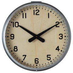 Aluminum Factory Clock, circa 1940