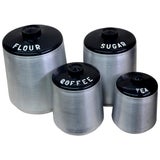 Aluminum Four-Piece Canister Set by Kromex For Sale at 1stDibs | kromex  canisters, kromex aluminum canister set, kromex canister set