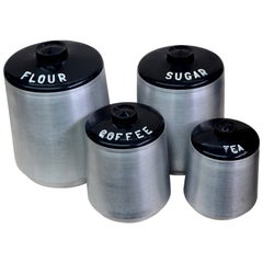 Vintage Aluminum Four-Piece Canister Set by Kromex