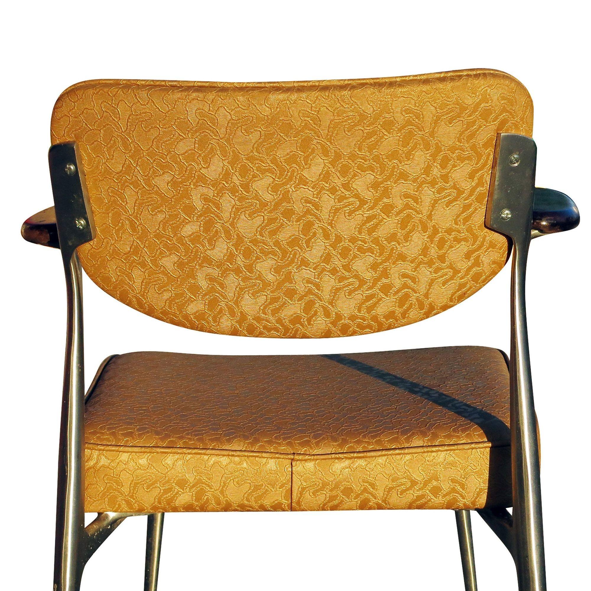 Aluminum Gazelle Armchairs by Shelby Williams, Set of Four For Sale 3