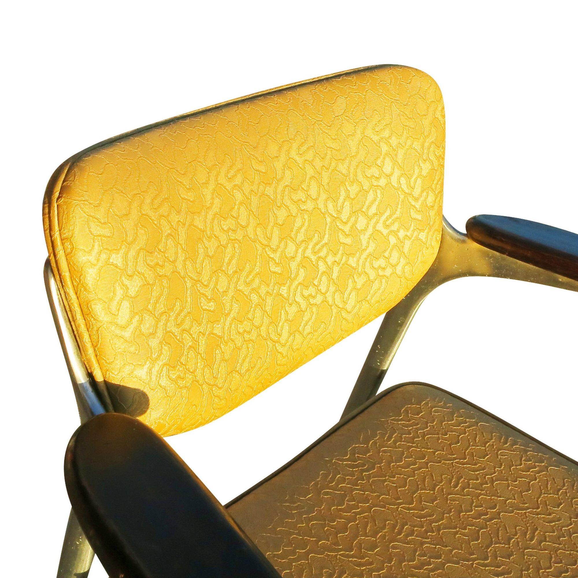 Aluminium-Gazellen-Sessel von Shelby Williams, Vierer-Set im Angebot 2