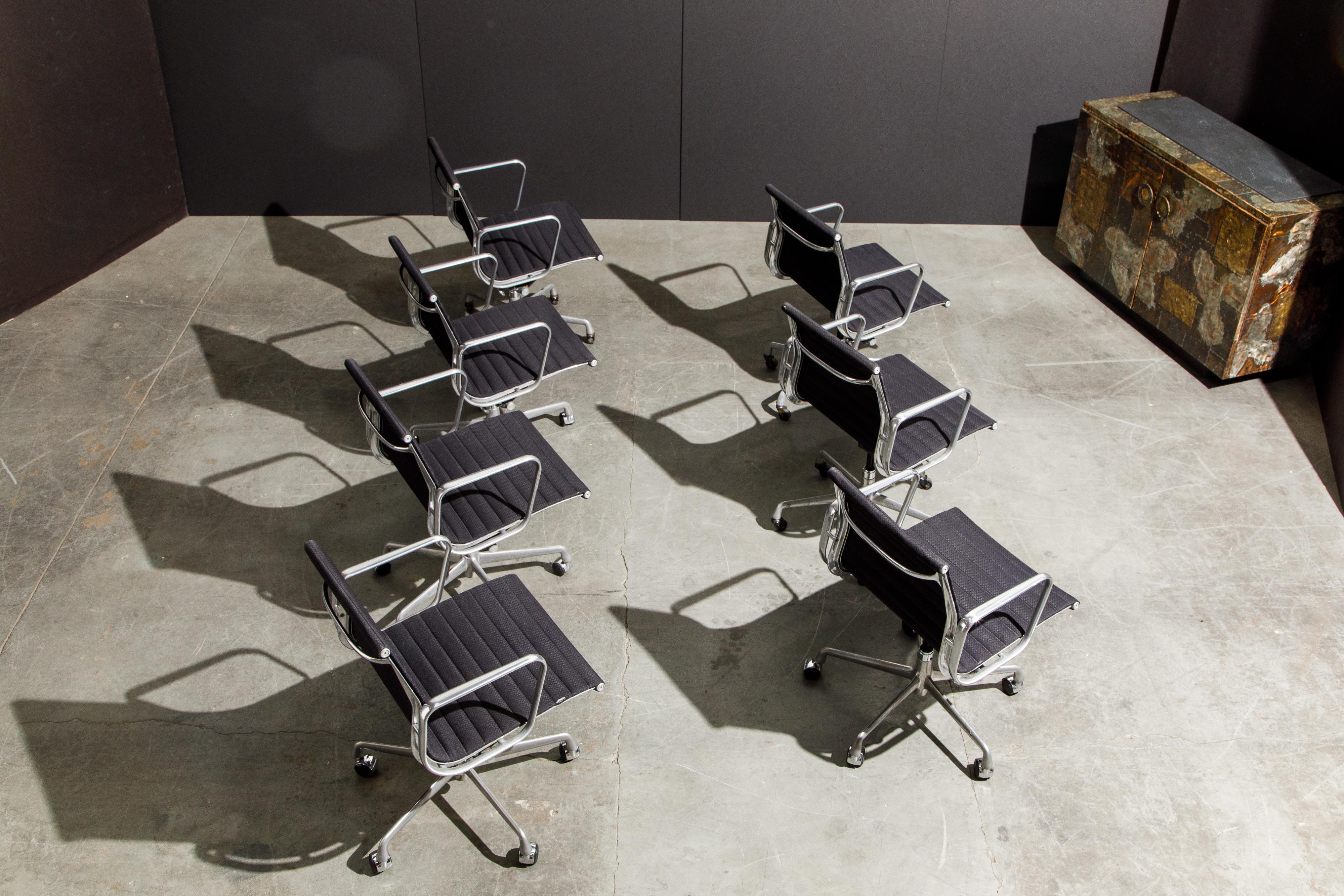 American Aluminum Group Desk Chairs by Charles Eames for Herman Miller, Signed