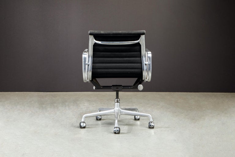 Contemporary Aluminum Group Desk Chairs by Charles Eames for Herman Miller, Signed For Sale