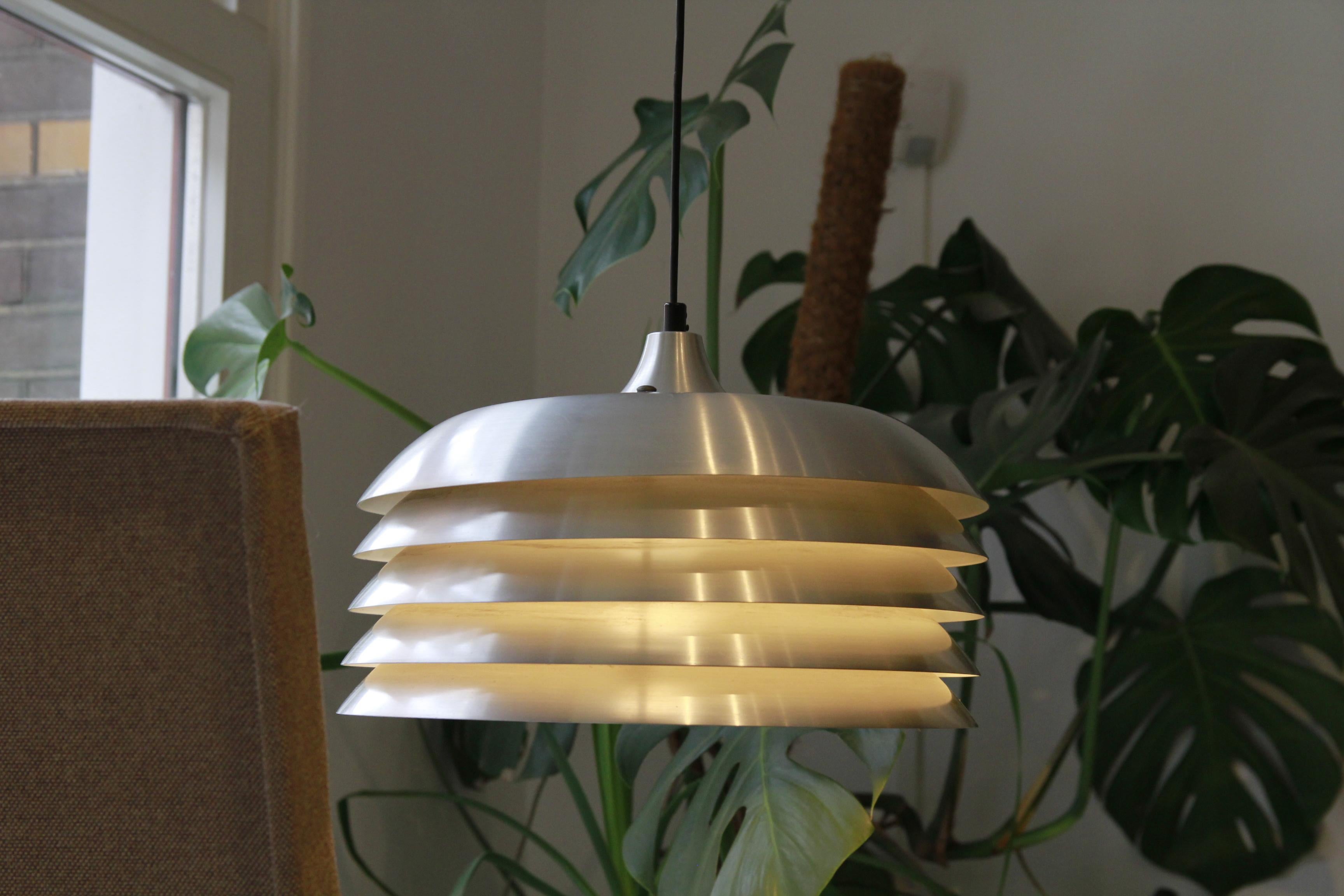 Rare ceiling lamp model 742 designed by Hans-Agne Jakobsson and produced by Hans-Agne Jakobsson for the Swedish company AB Markaryd. Model T742 is a minimalistic design lamp that is designed to distribute the light without glare in the eyes. The