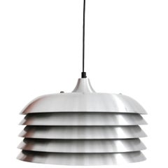 Aluminum Hans-Agne Jakobsson Ceiling Lamp for Markaryd, Sweden