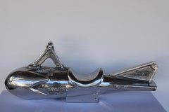 Aluminum High Polished Rocket Playground Toy Ride/Sculpture