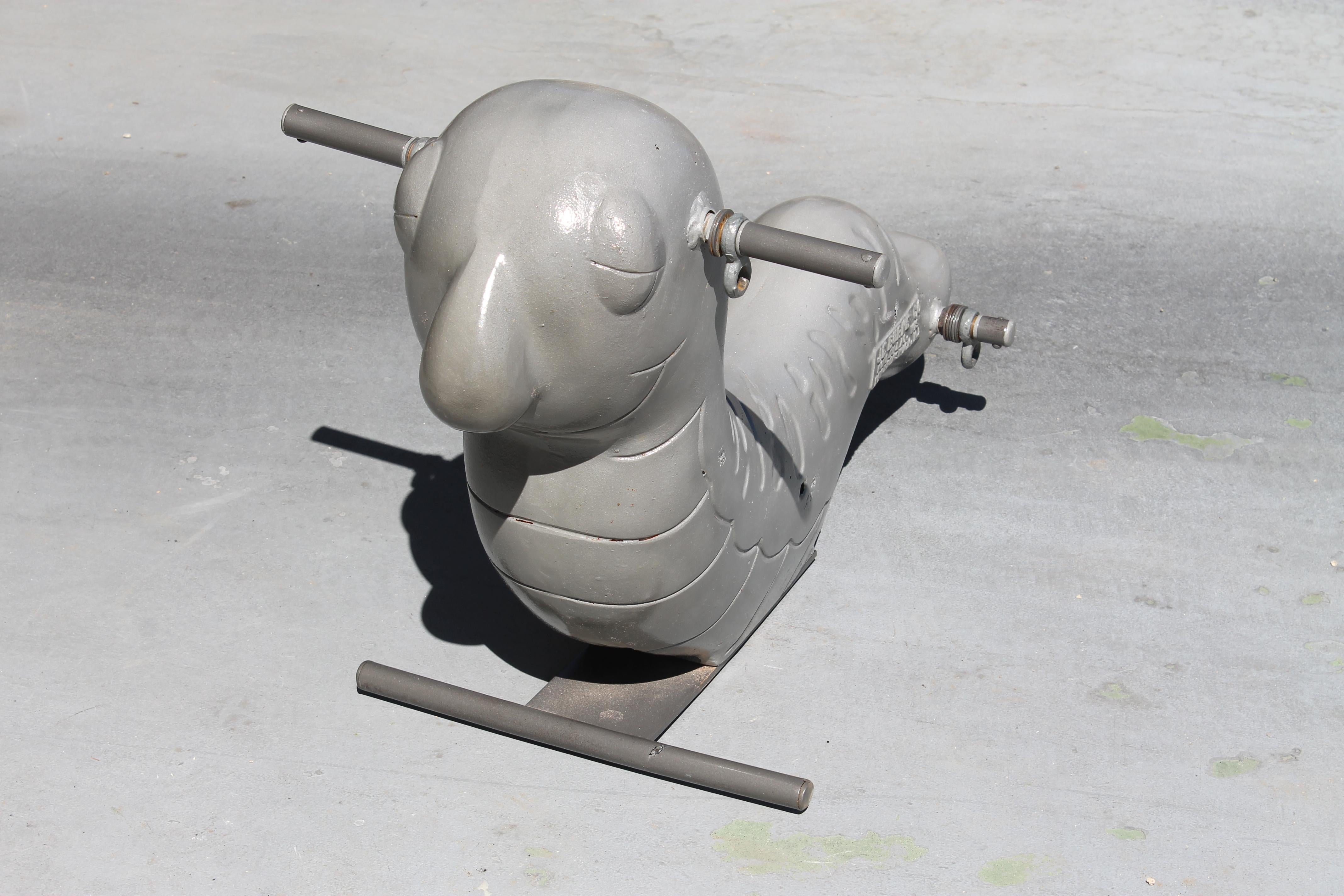 Aluminum Inchworm Playground Toy Sculpture In Good Condition In Palm Springs, CA