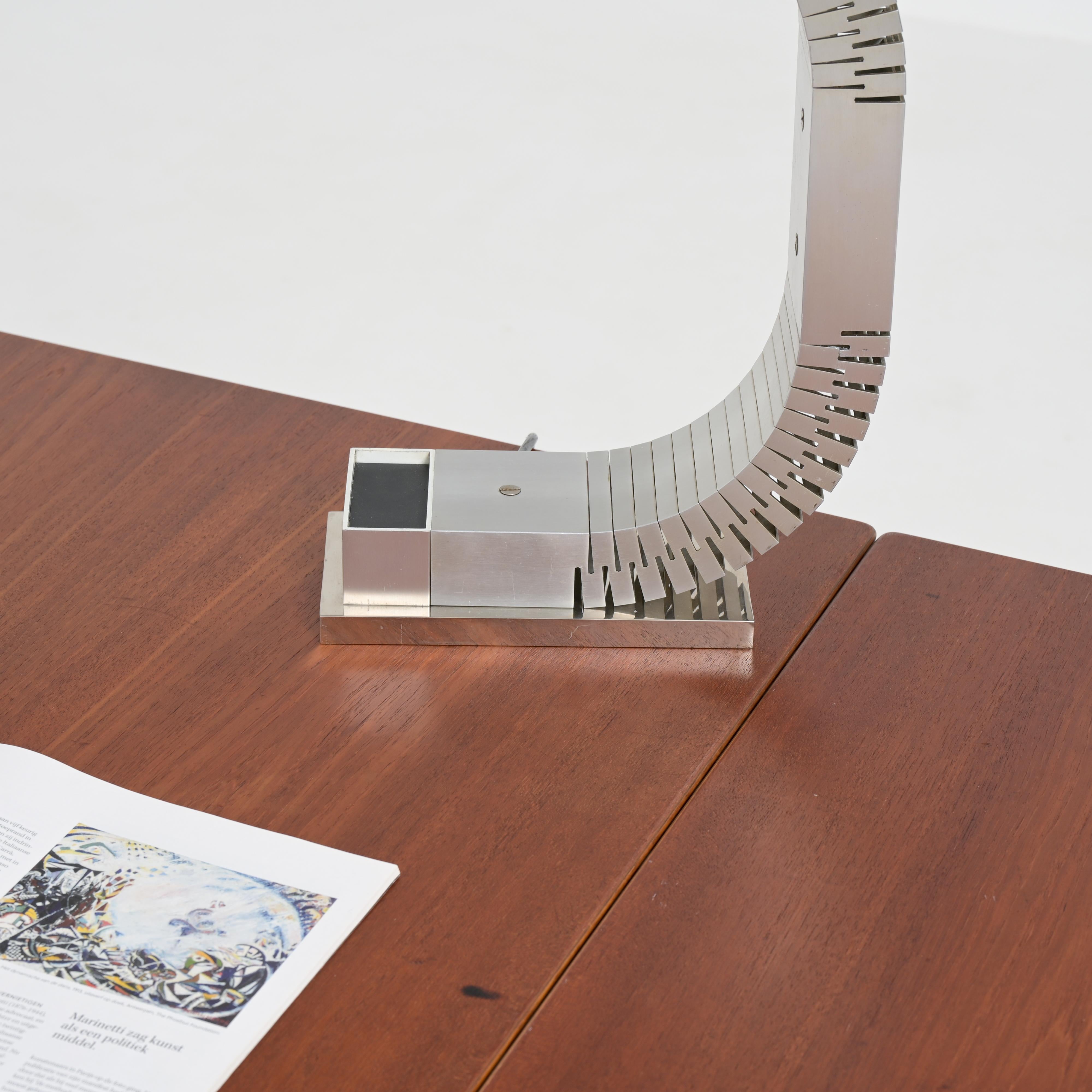 Aluminum Lamp Attributed to Henri Mathieu For Sale 5