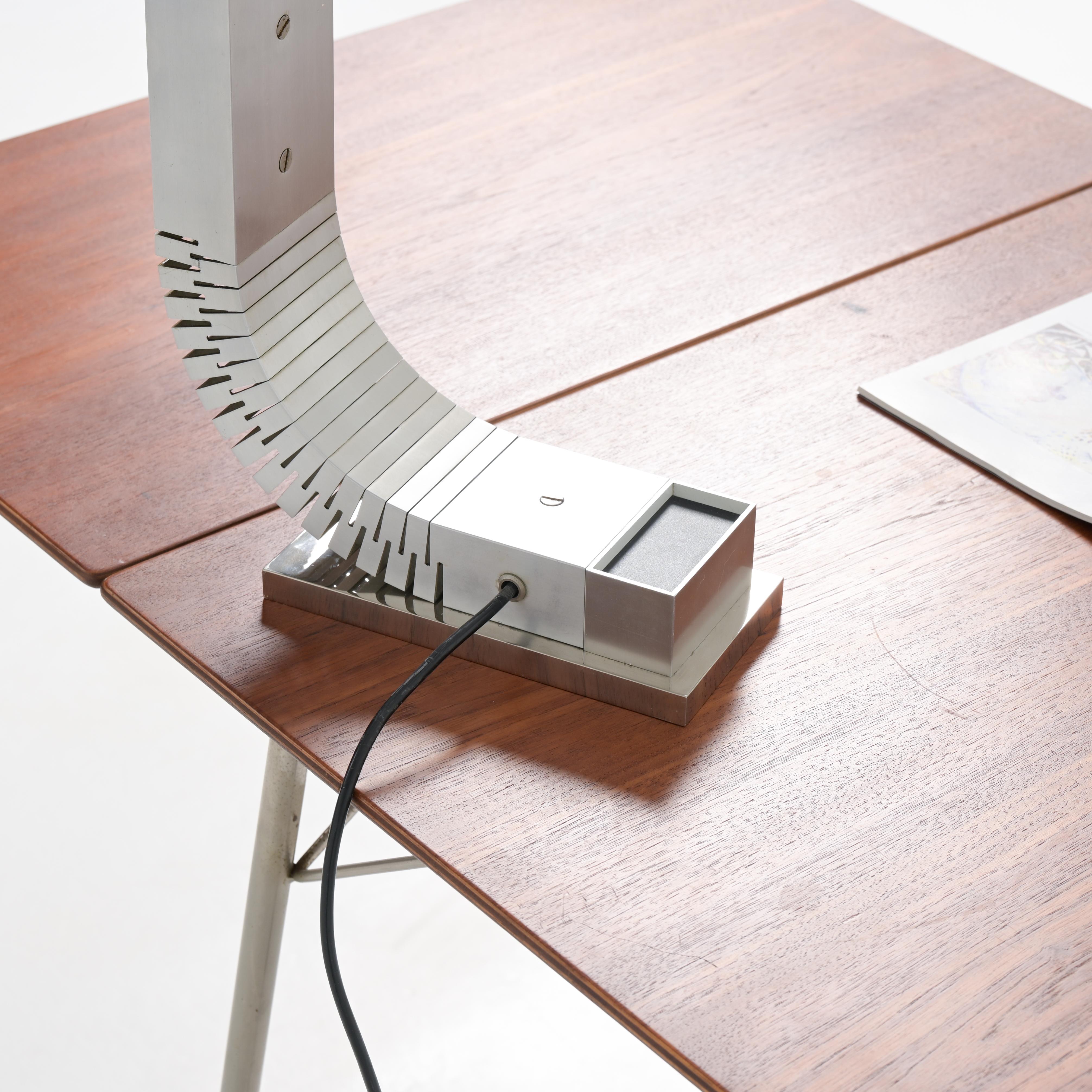 Aluminum Lamp Attributed to Henri Mathieu For Sale 3