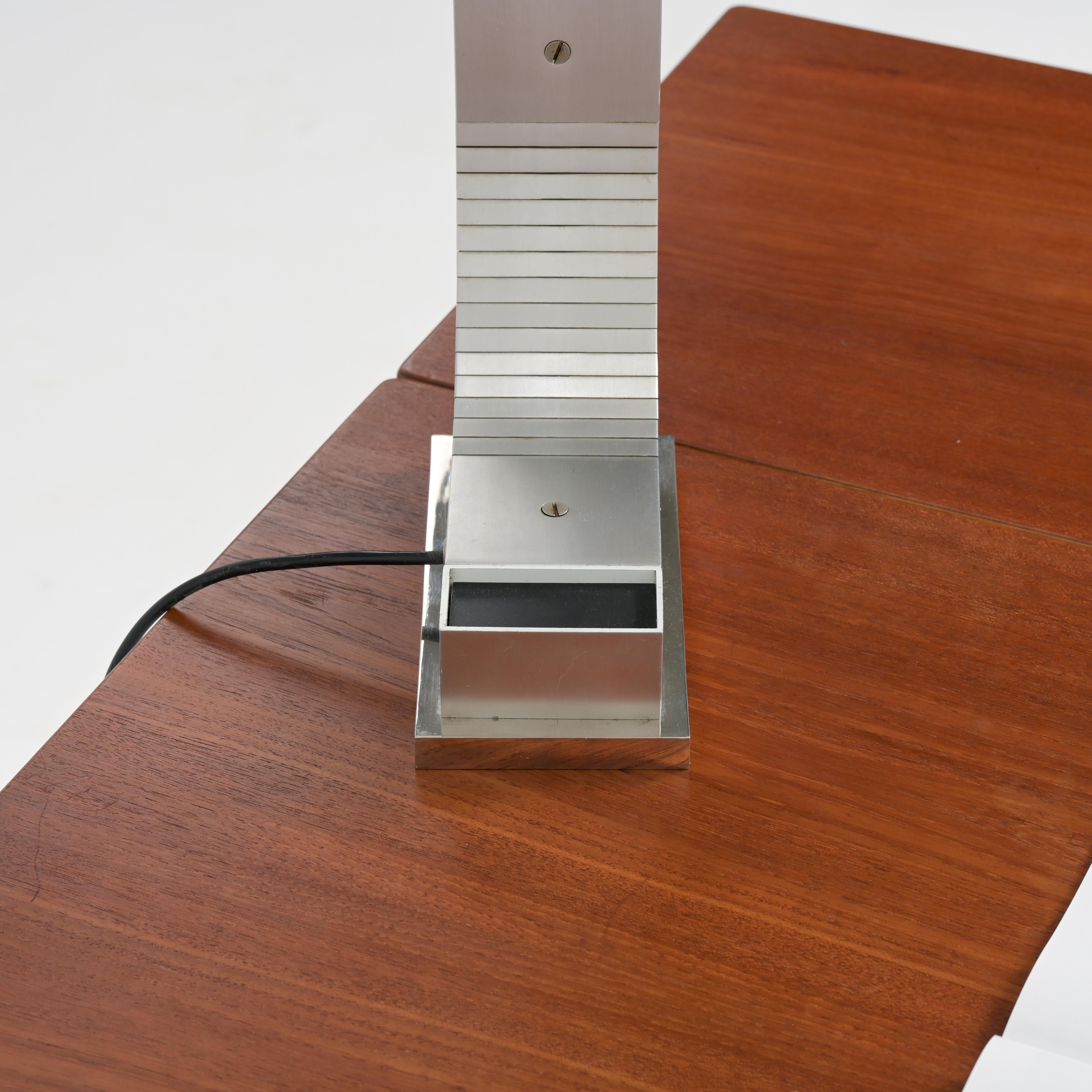 Aluminum Lamp Attributed to Henri Mathieu For Sale 4