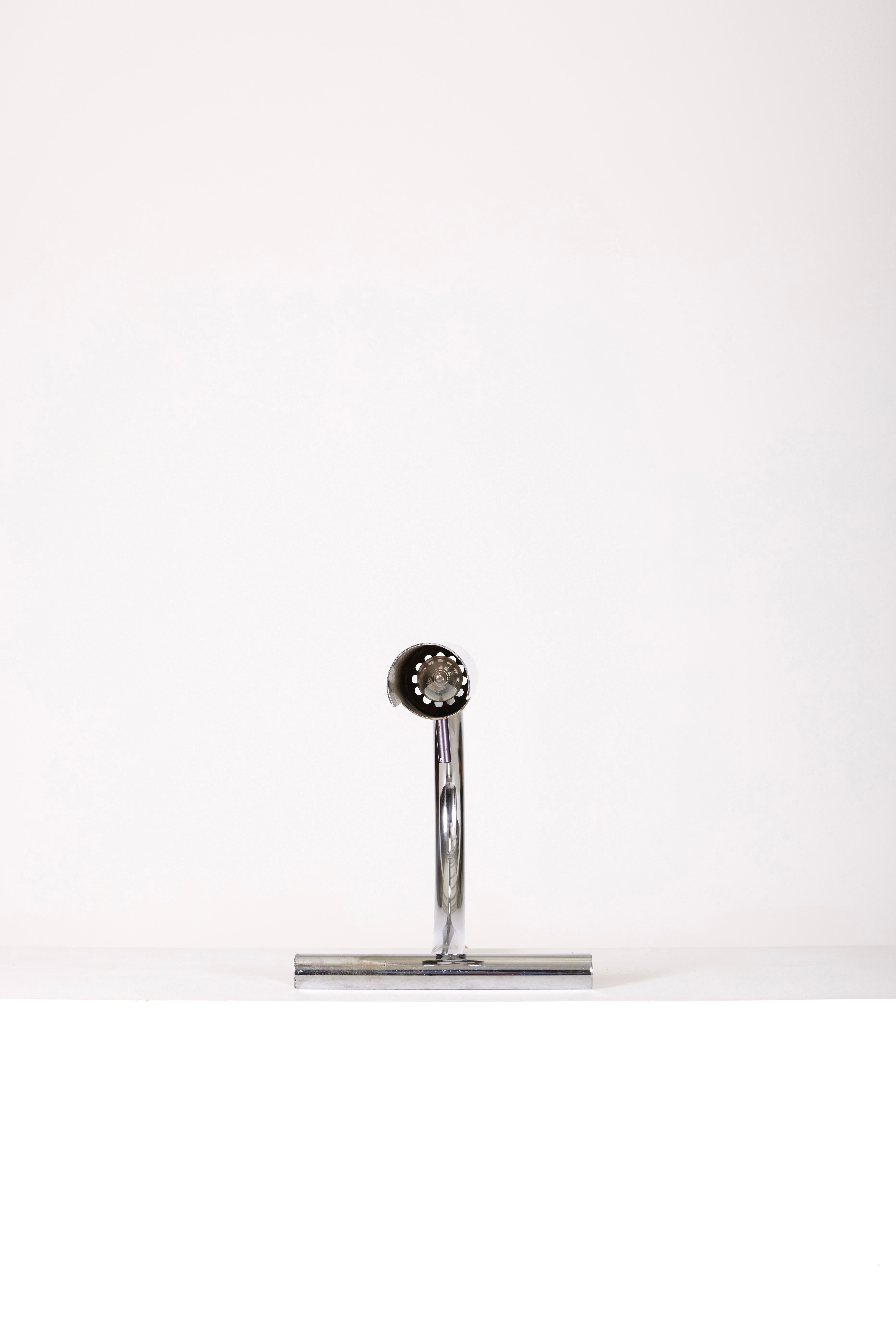 Aluminum lamp by Etienne Fermigier For Sale 1