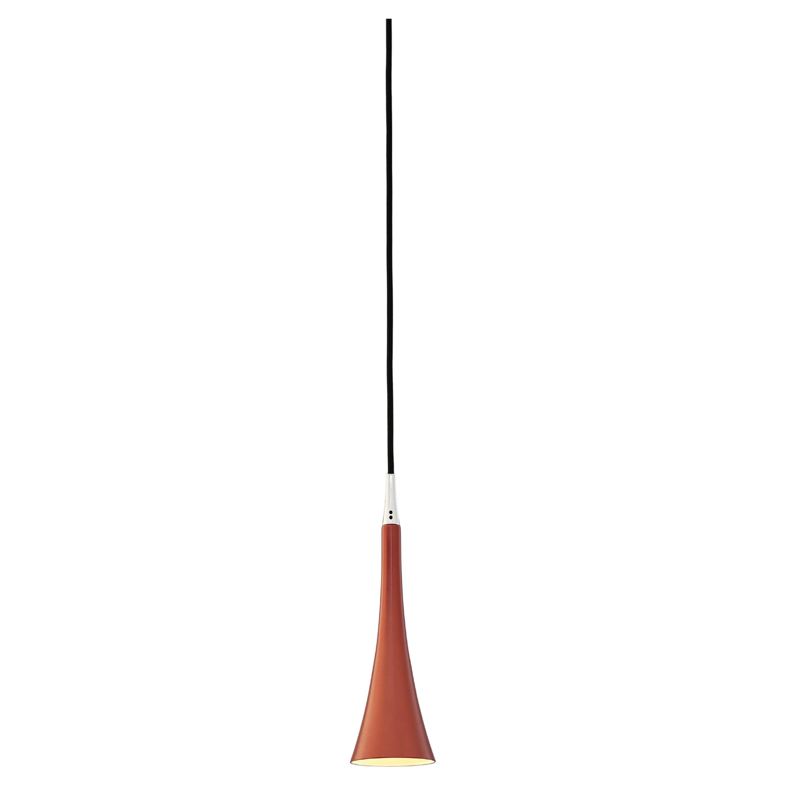 Lampe aus Aluminium in Rot, Grün oder champagner, hergestellt in Italien, geliefert mit 2 m. Seil im Angebot