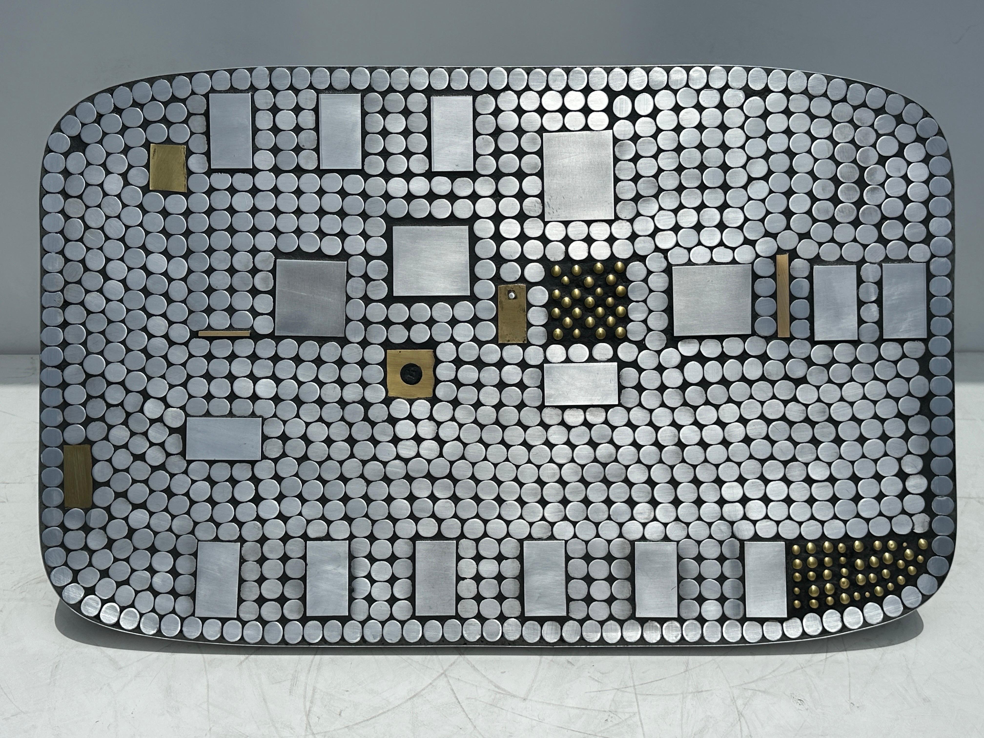 Aluminum Mosaic Coffee Table by Raf Verjans 4