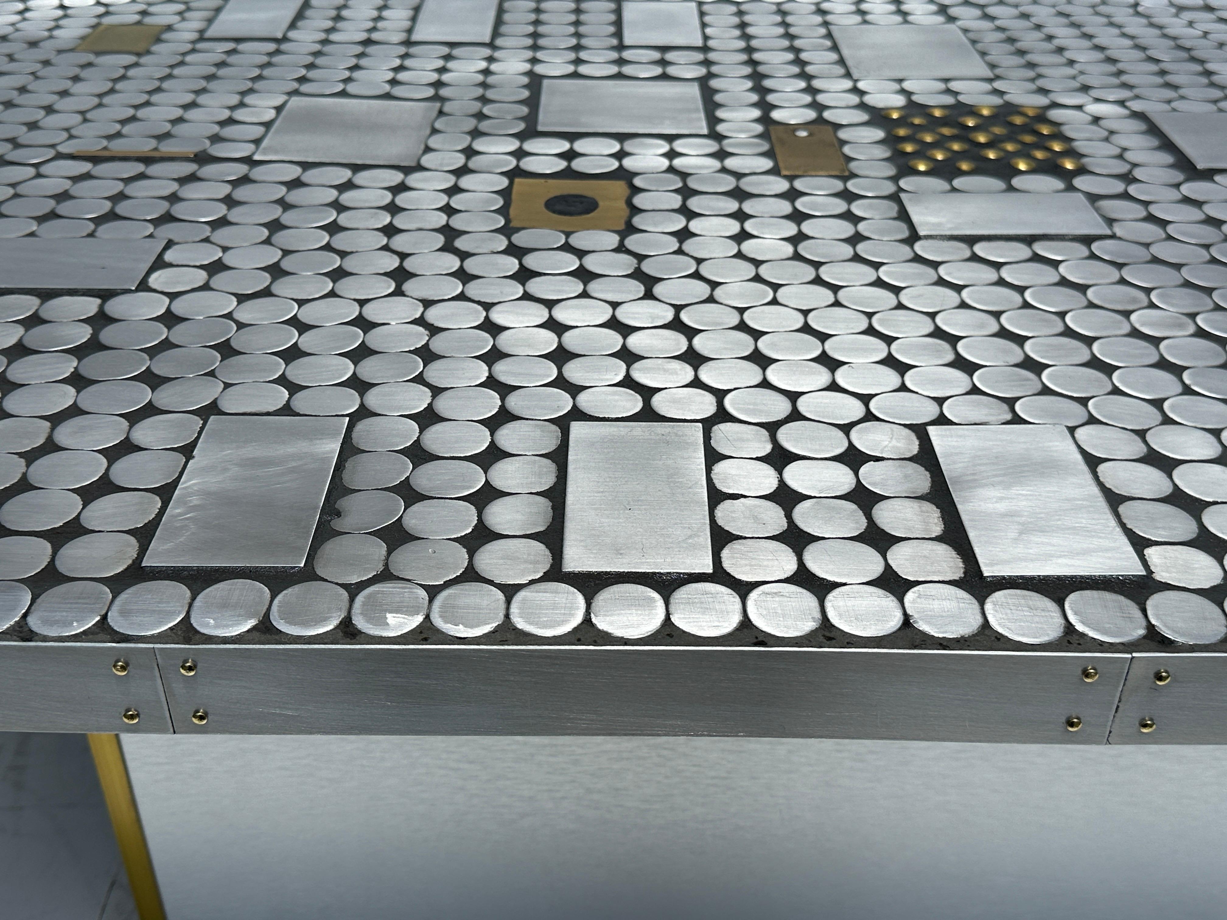 Aluminum Mosaic Coffee Table by Raf Verjans 1