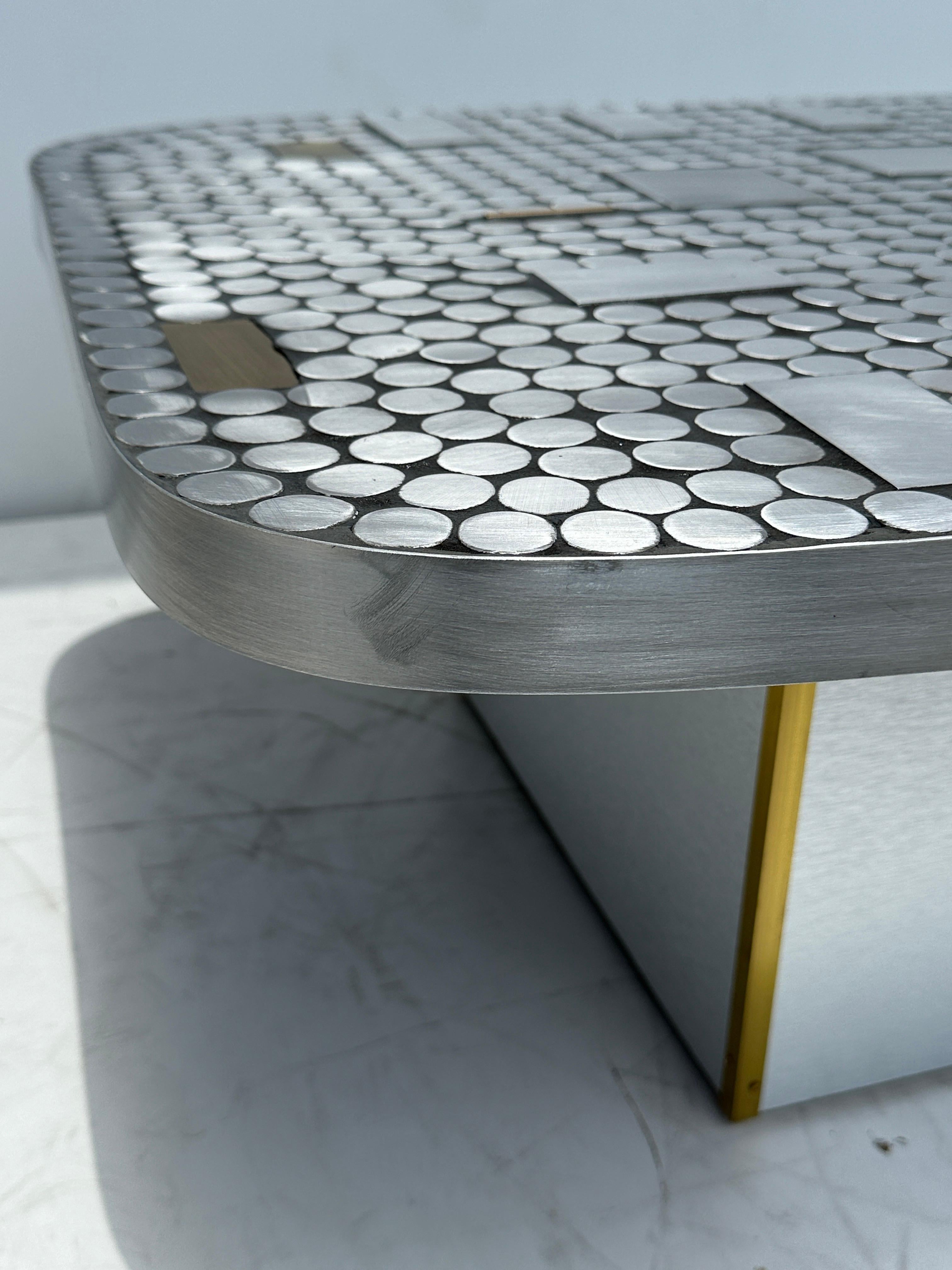Aluminum Mosaic Coffee Table by Raf Verjans 2