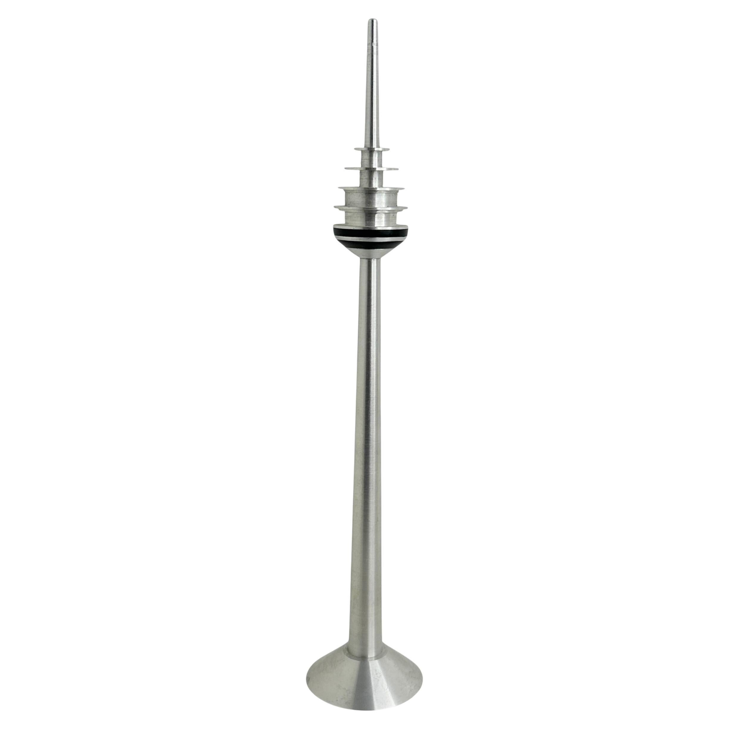 Aluminum Nuremberg TV Television Tower Scale Design Model, 1980s, German
