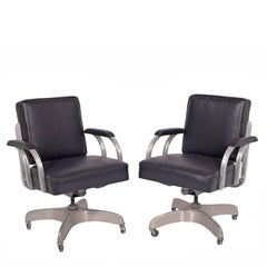 Vintage Aluminum Office Chairs Made by Emeco Co.