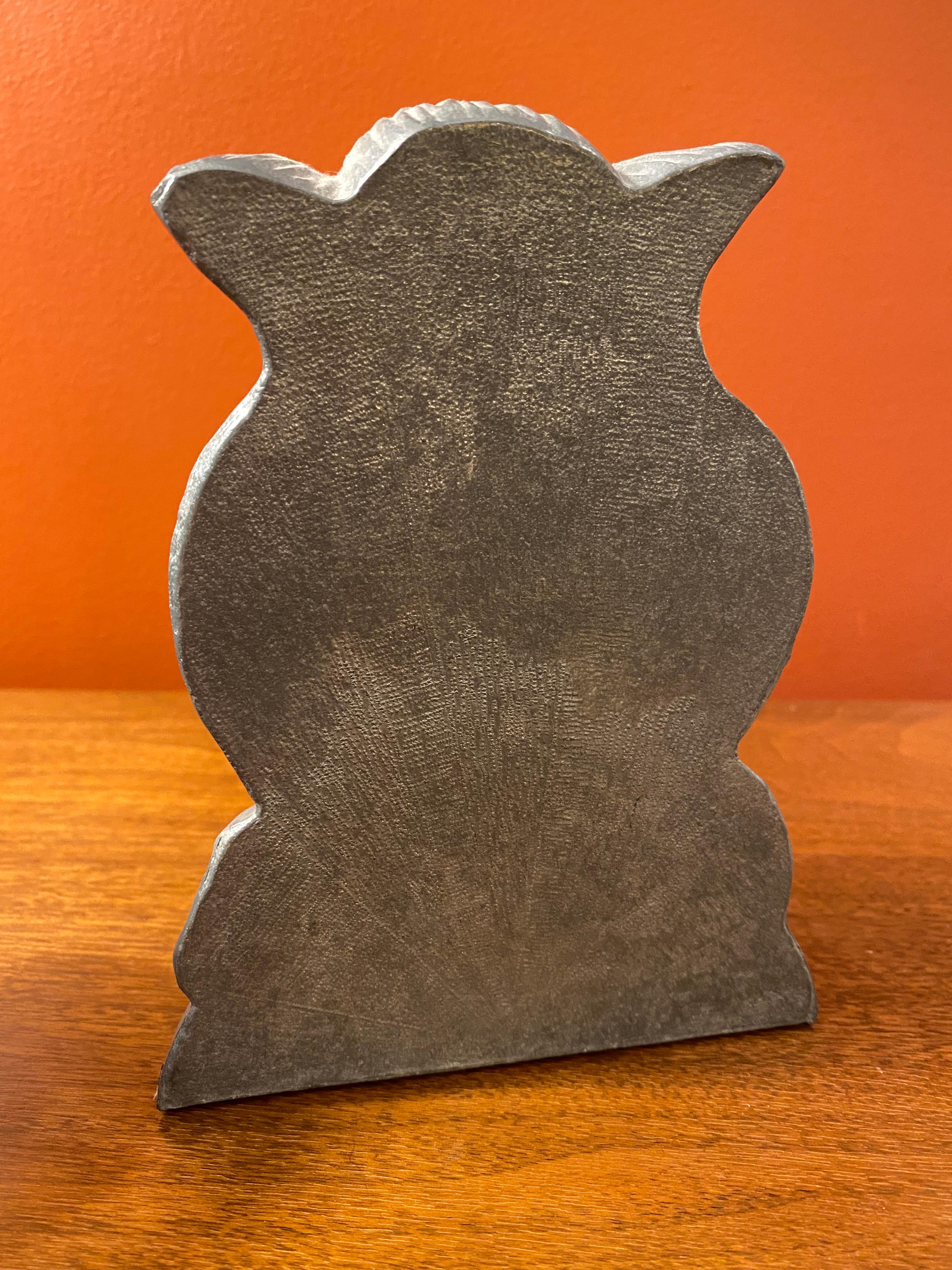 American Aluminum Owl Bookends For Sale