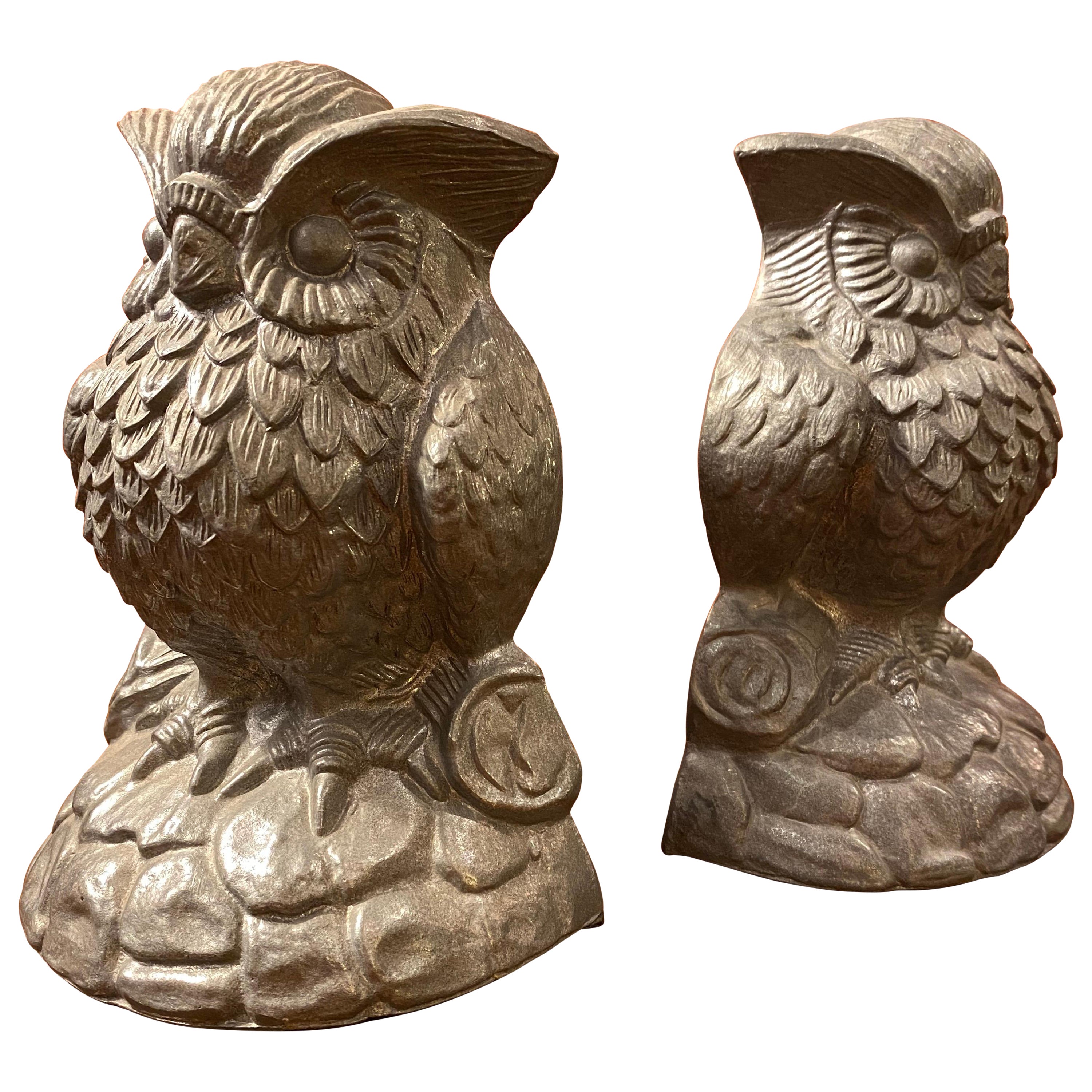 Aluminum Owl Bookends