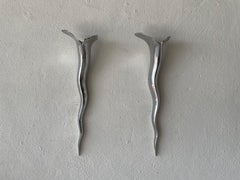 Paire d'appliques en aluminium de la Maison Lucien Gau, 1970, France