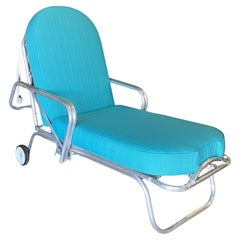 Tumbona reclinable ajustable de aluminio para patio/exterior