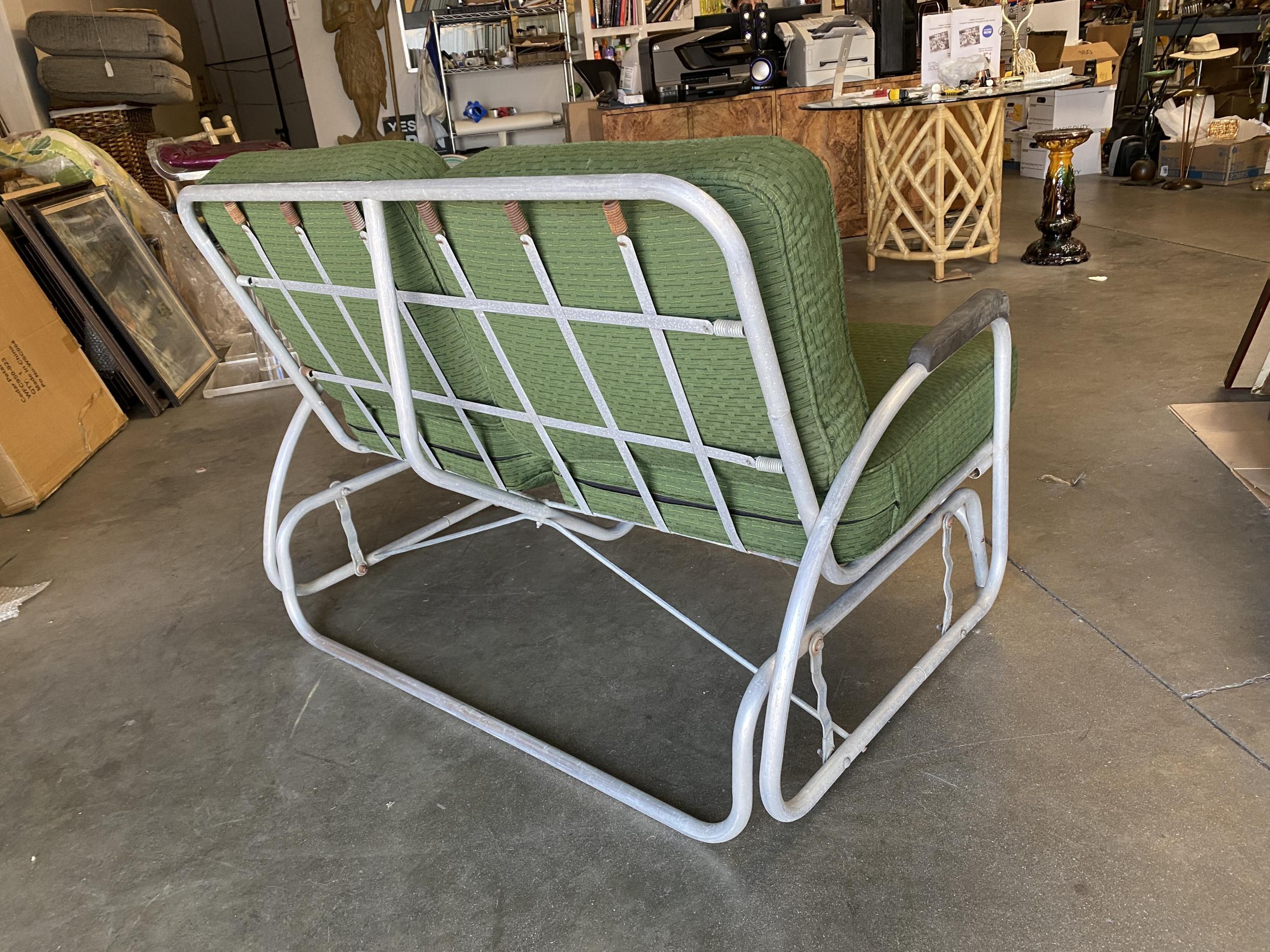 Aluminium-Sofa/Outdoor-Sessel und Loungesessel aus Aluminium mit Schaukelstuhl, Schaukeln, Patio, Set im Angebot 5