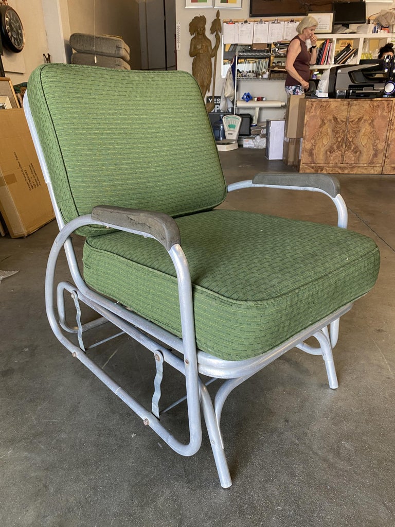 Aluminum Patio/Outdoor Settee and Lounge Chair Slider Rocking Patio Set