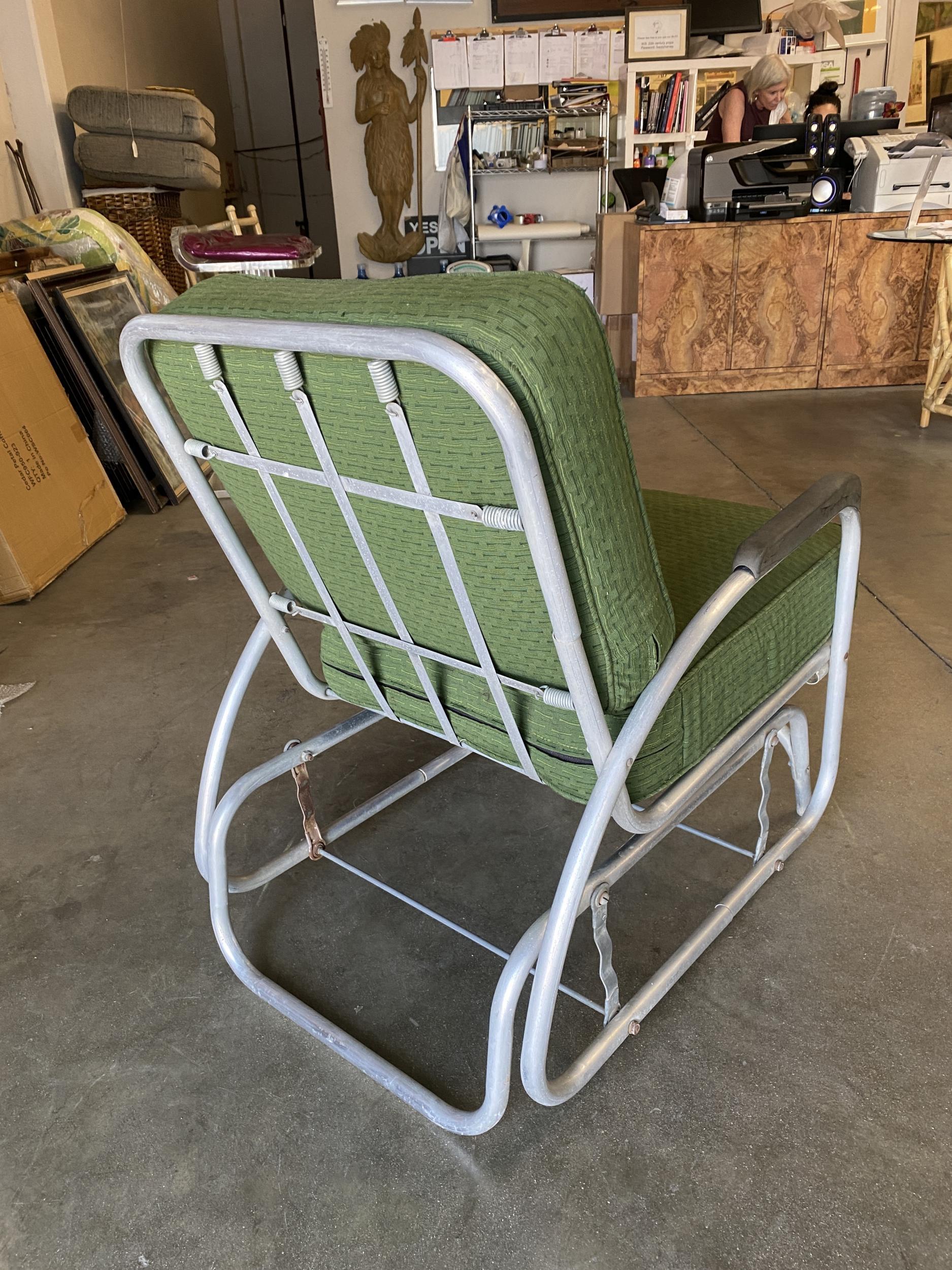 Aluminium-Sofa/Outdoor-Sessel und Loungesessel aus Aluminium mit Schaukelstuhl, Schaukeln, Patio, Set im Angebot 10