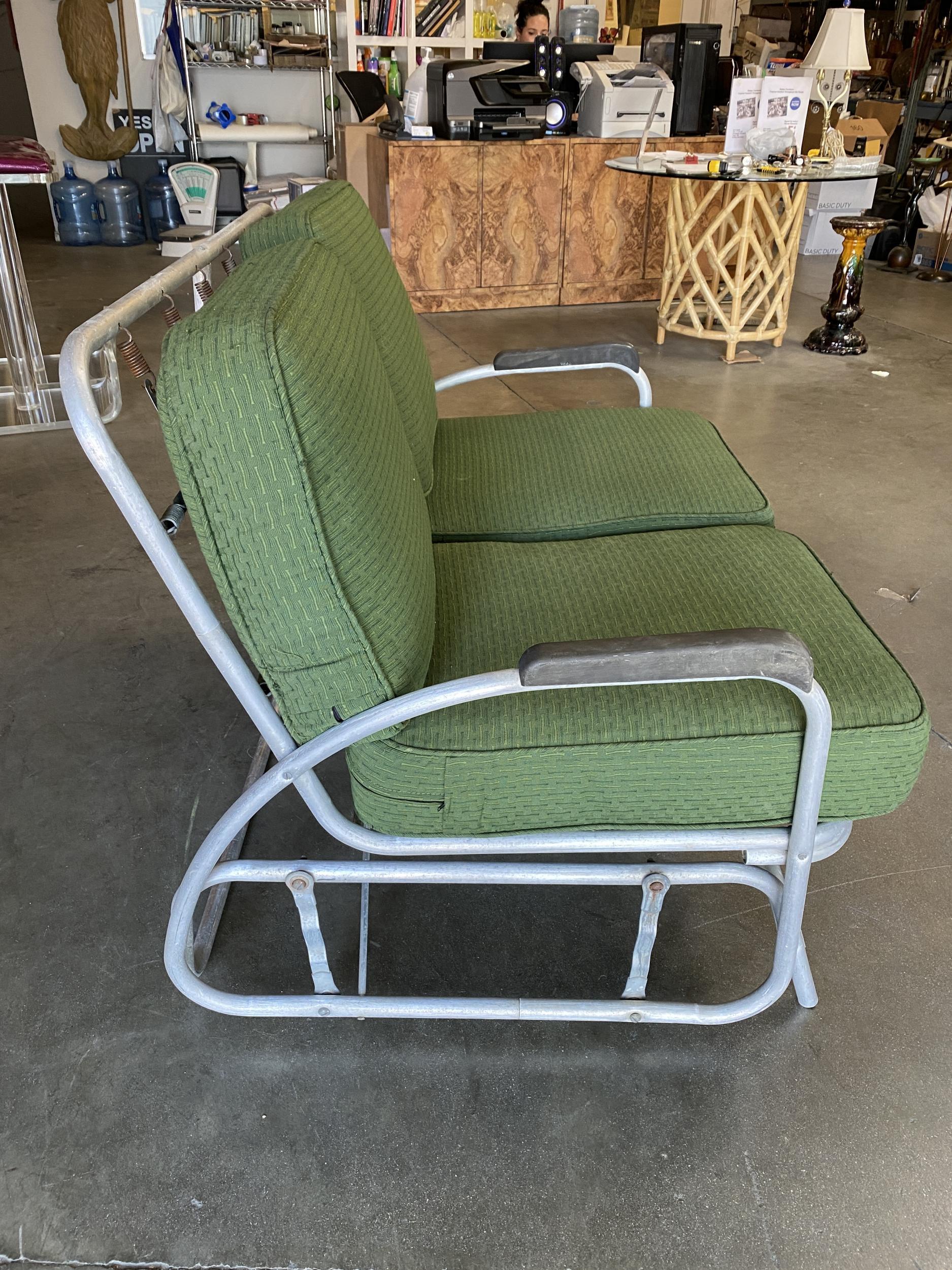 Aluminium-Sofa/Outdoor-Sessel und Loungesessel aus Aluminium mit Schaukelstuhl, Schaukeln, Patio, Set im Angebot 1