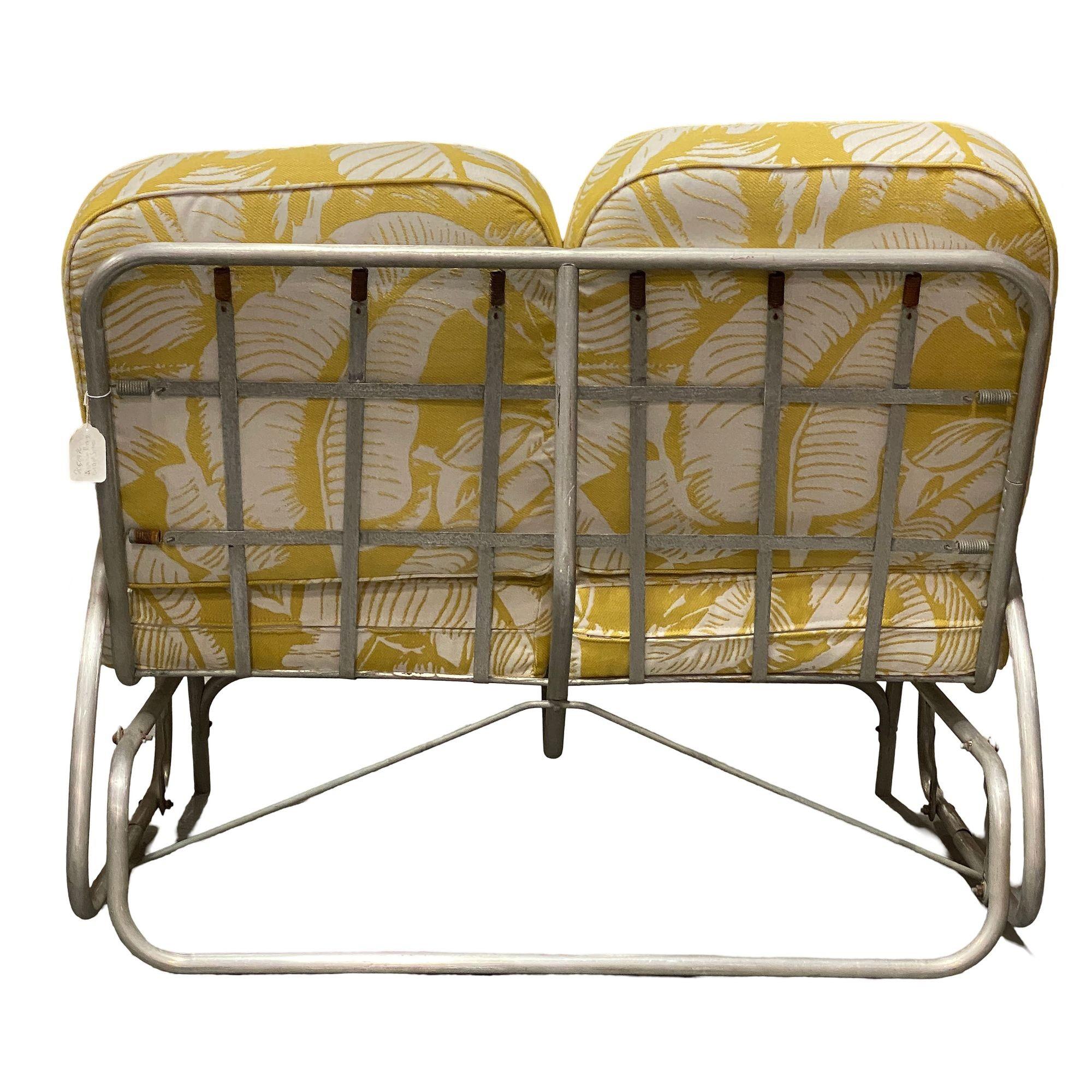 Aluminium Settee à bascule basculante en aluminium pour patio/extérieur avec bras Speed en vente