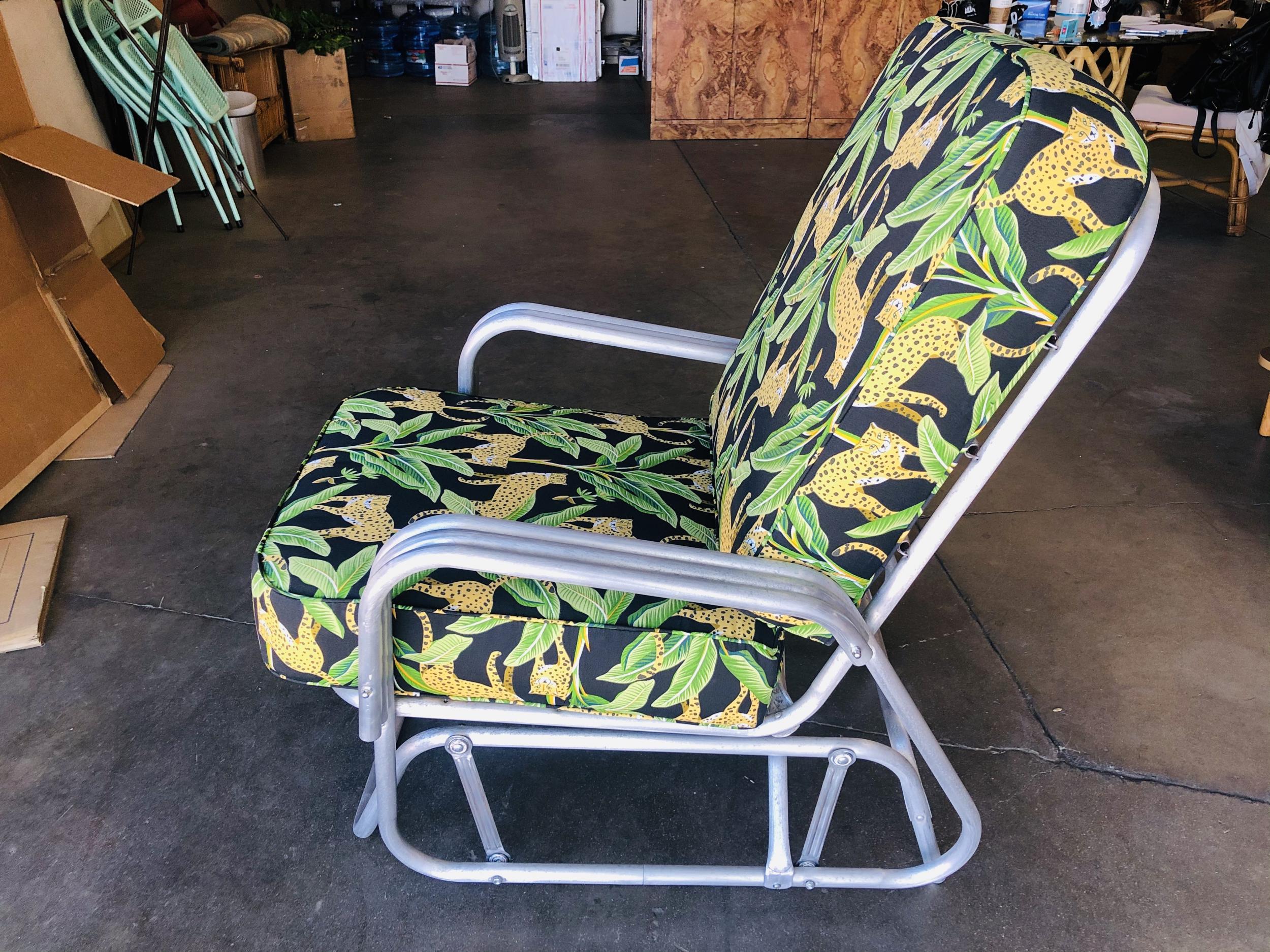 vintage aluminum rocking chair