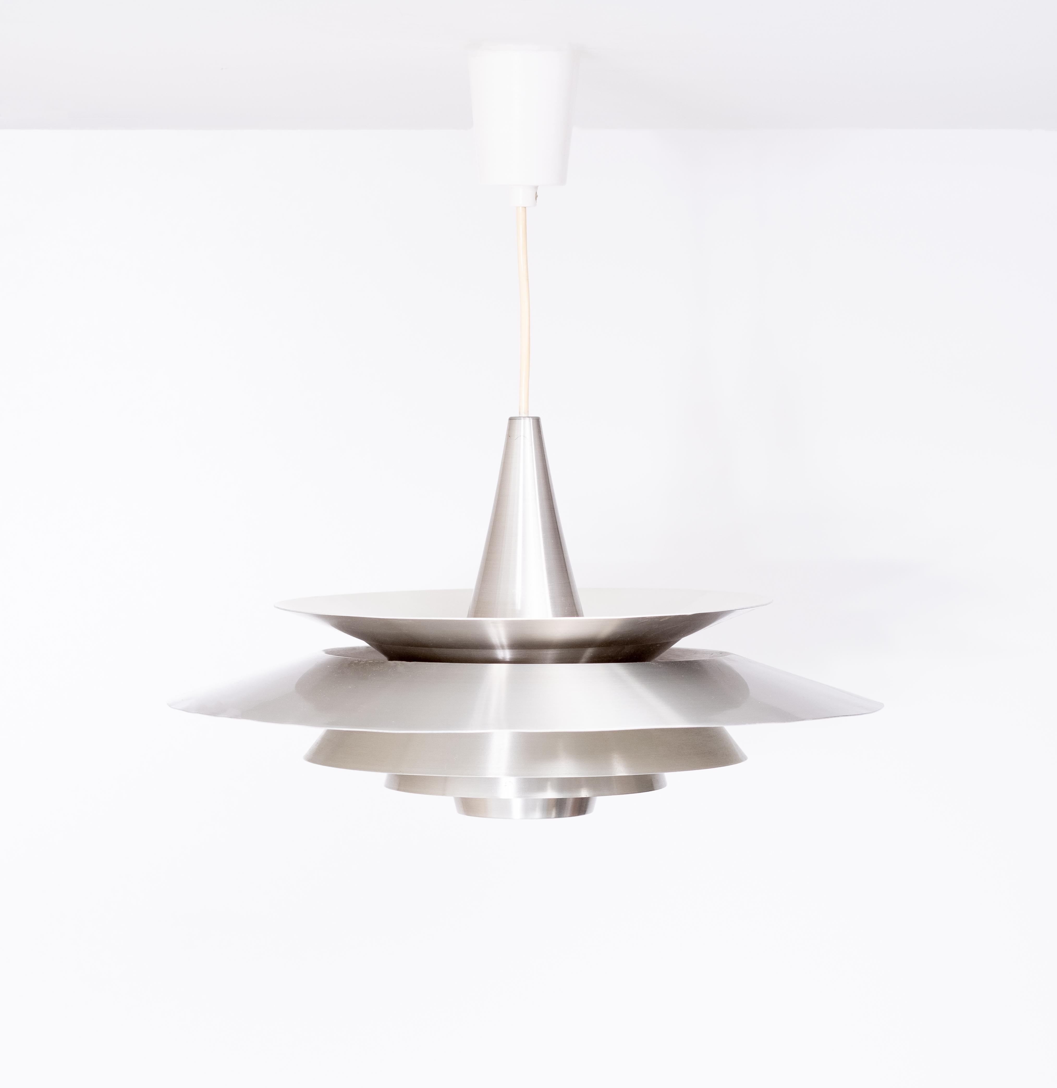 Mid-Century Modern Aluminum Pendant Lamp Scandinavian, 1970s