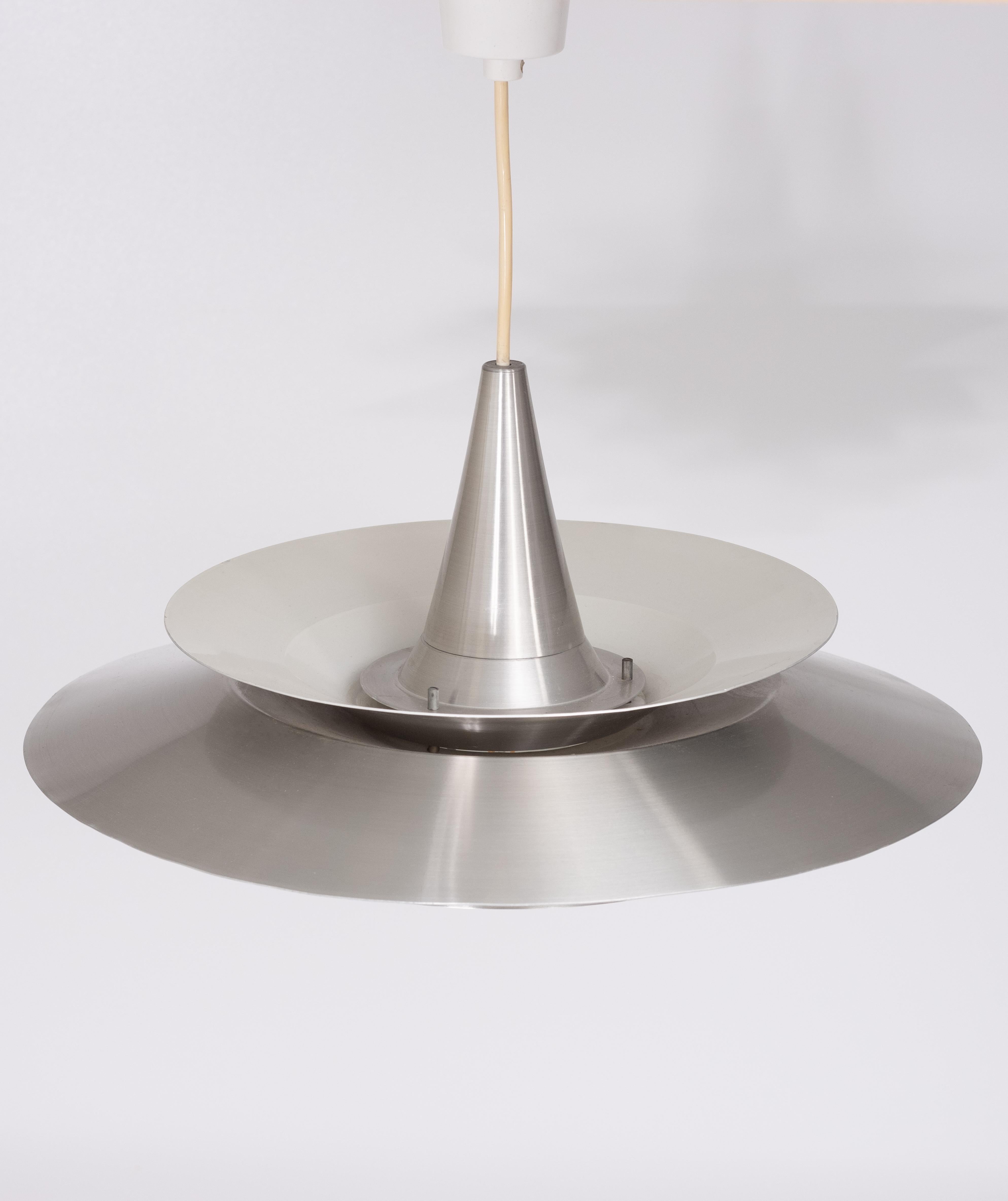 Aluminum Pendant Lamp Scandinavian, 1970s 2