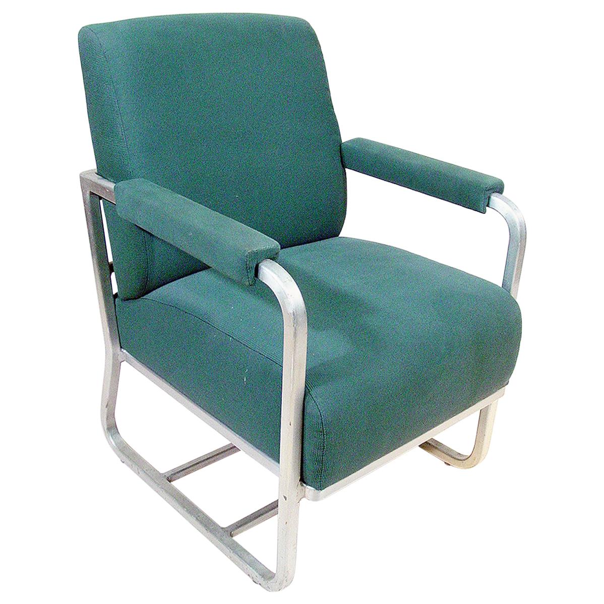 Aluminum Pullman Passenger Train Railroad Lounge Chair