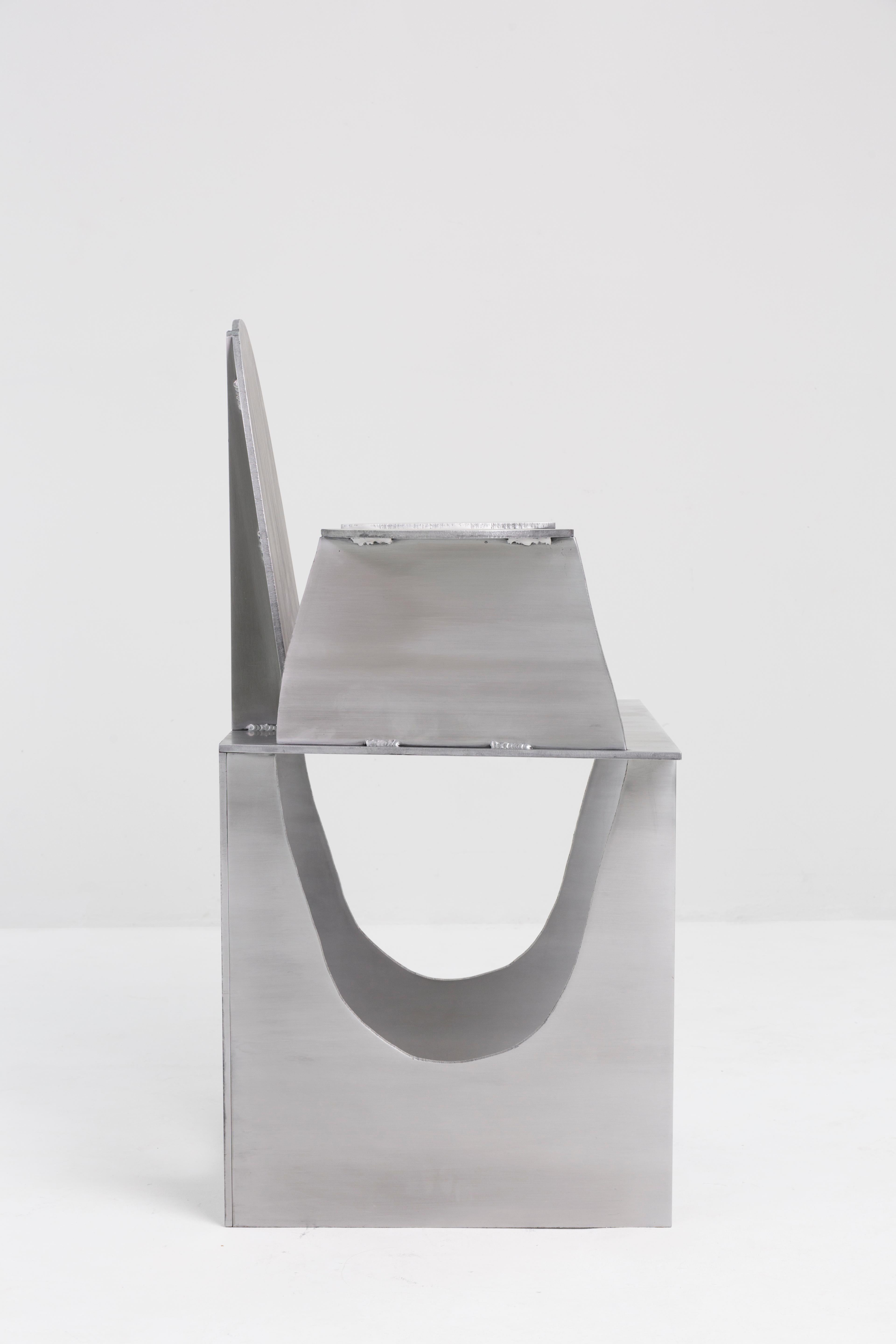 Aluminum Rational Jigsaw Chair by Studio Julien Manaira For Sale 5