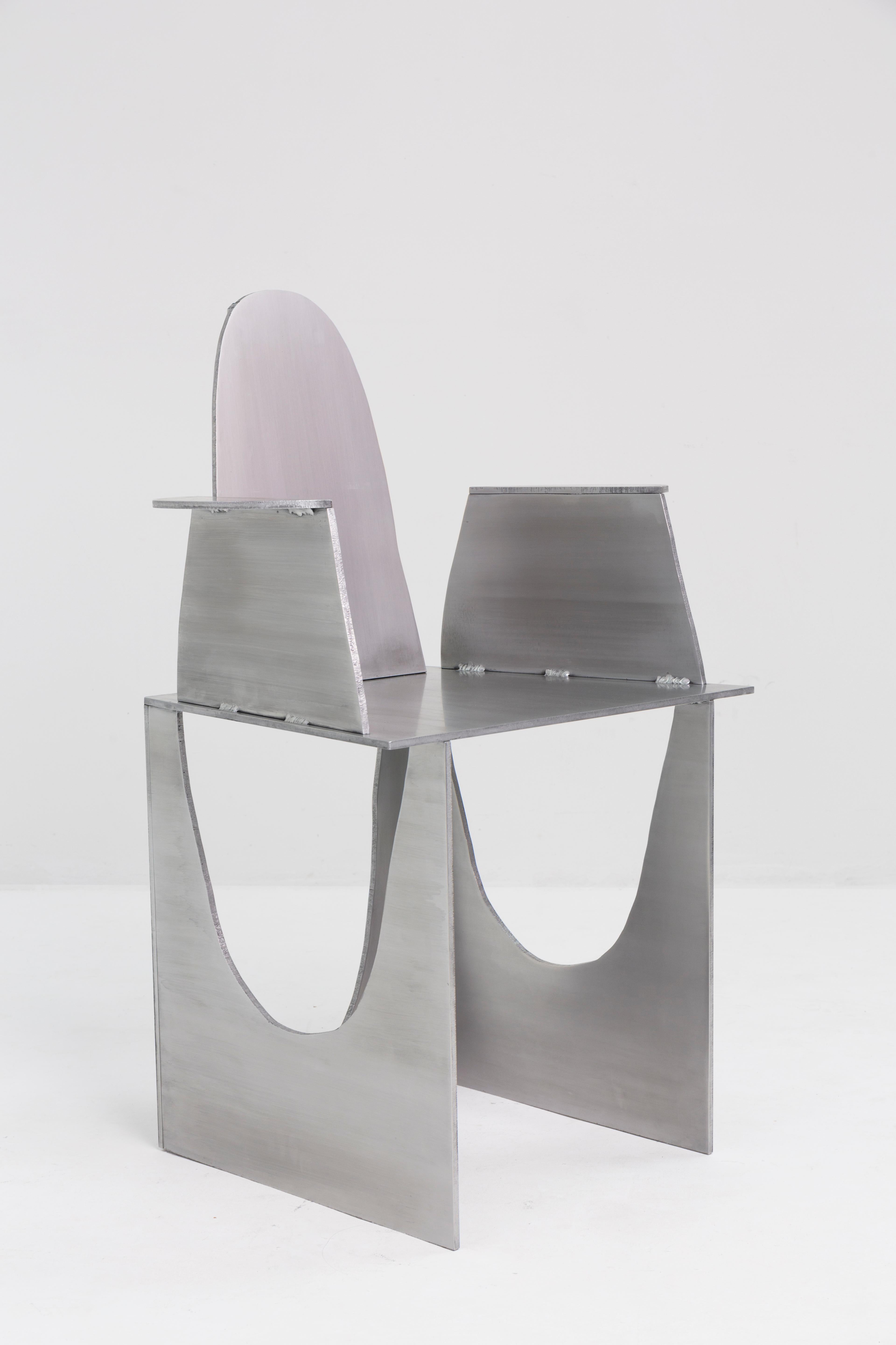 Dutch Aluminum Rational Jigsaw Chair by Studio Julien Manaira For Sale