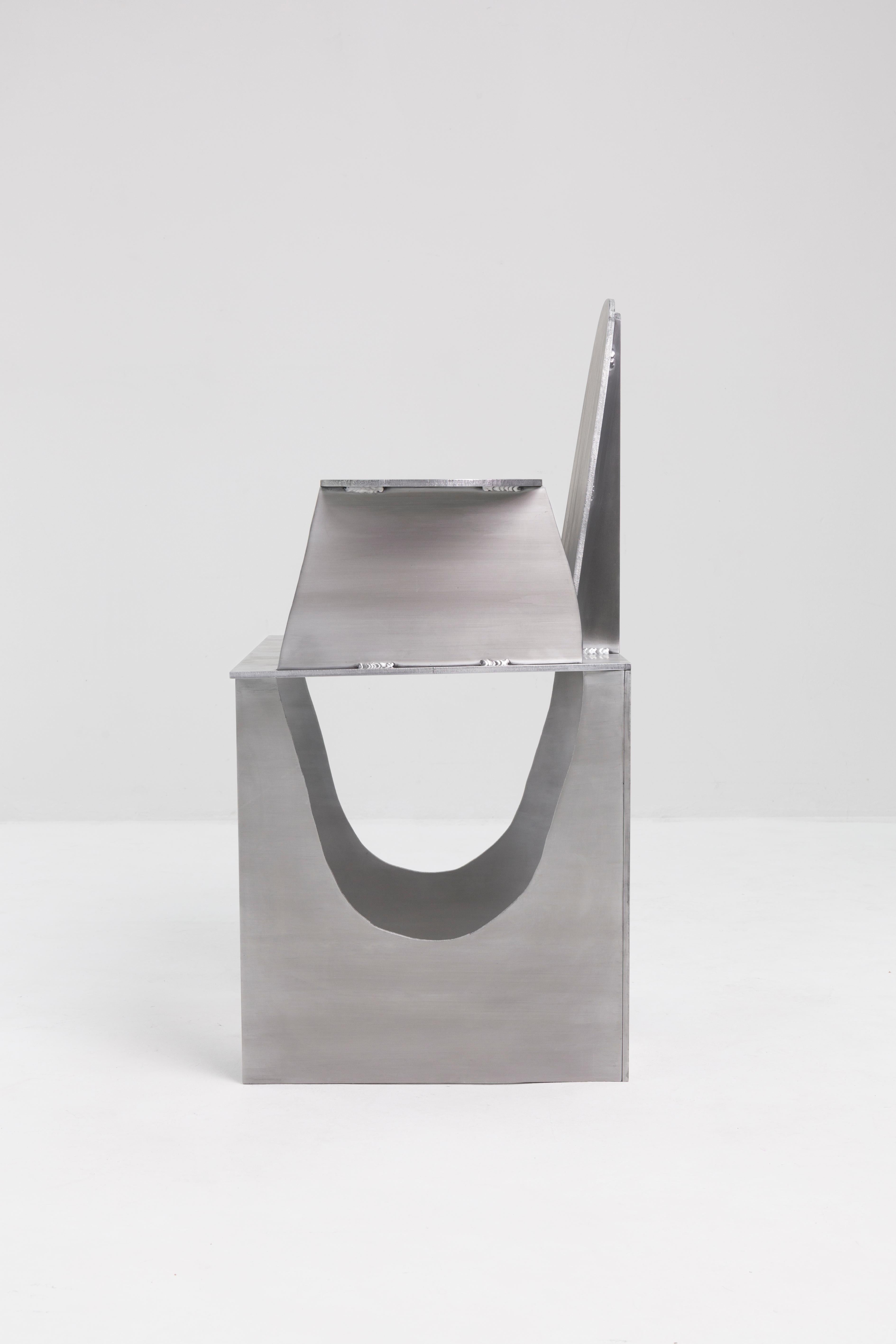 Contemporary Aluminum Rational Jigsaw Chair by Studio Julien Manaira For Sale