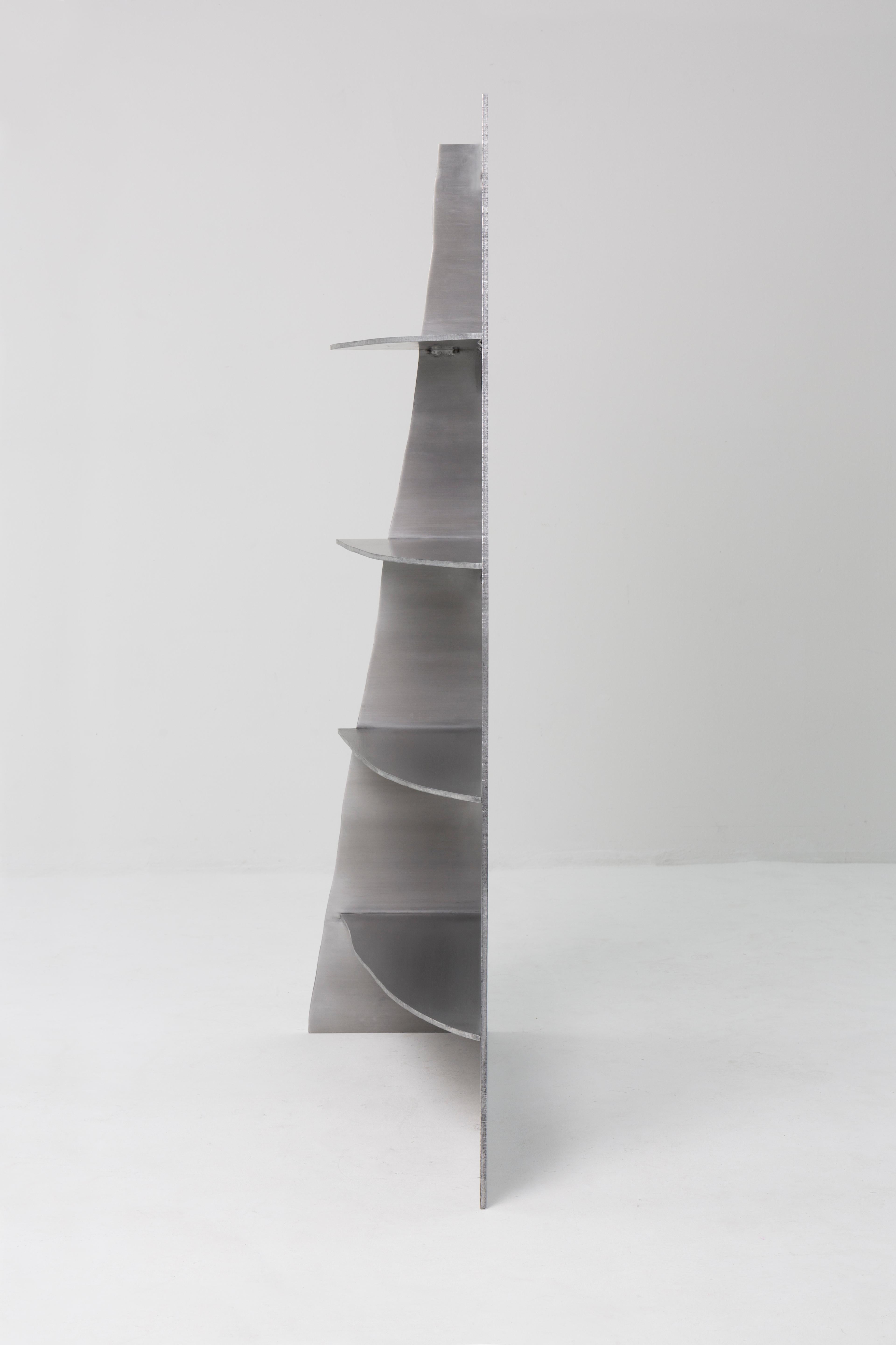 Étagère de soudure en aluminium rare du Studio Julien Manaira en vente 1