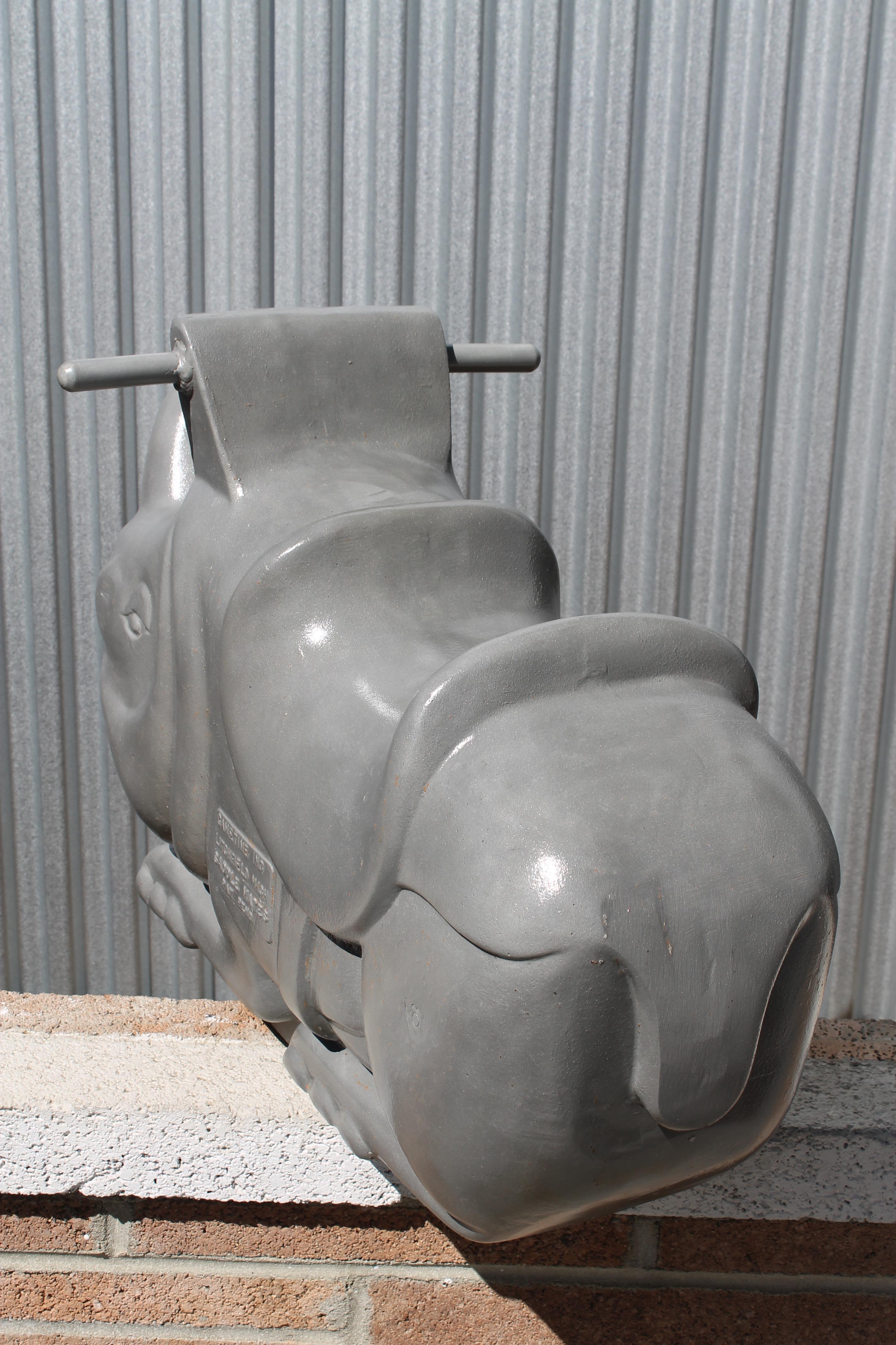 Aluminum Rhino Playground Toy Sculpture 1