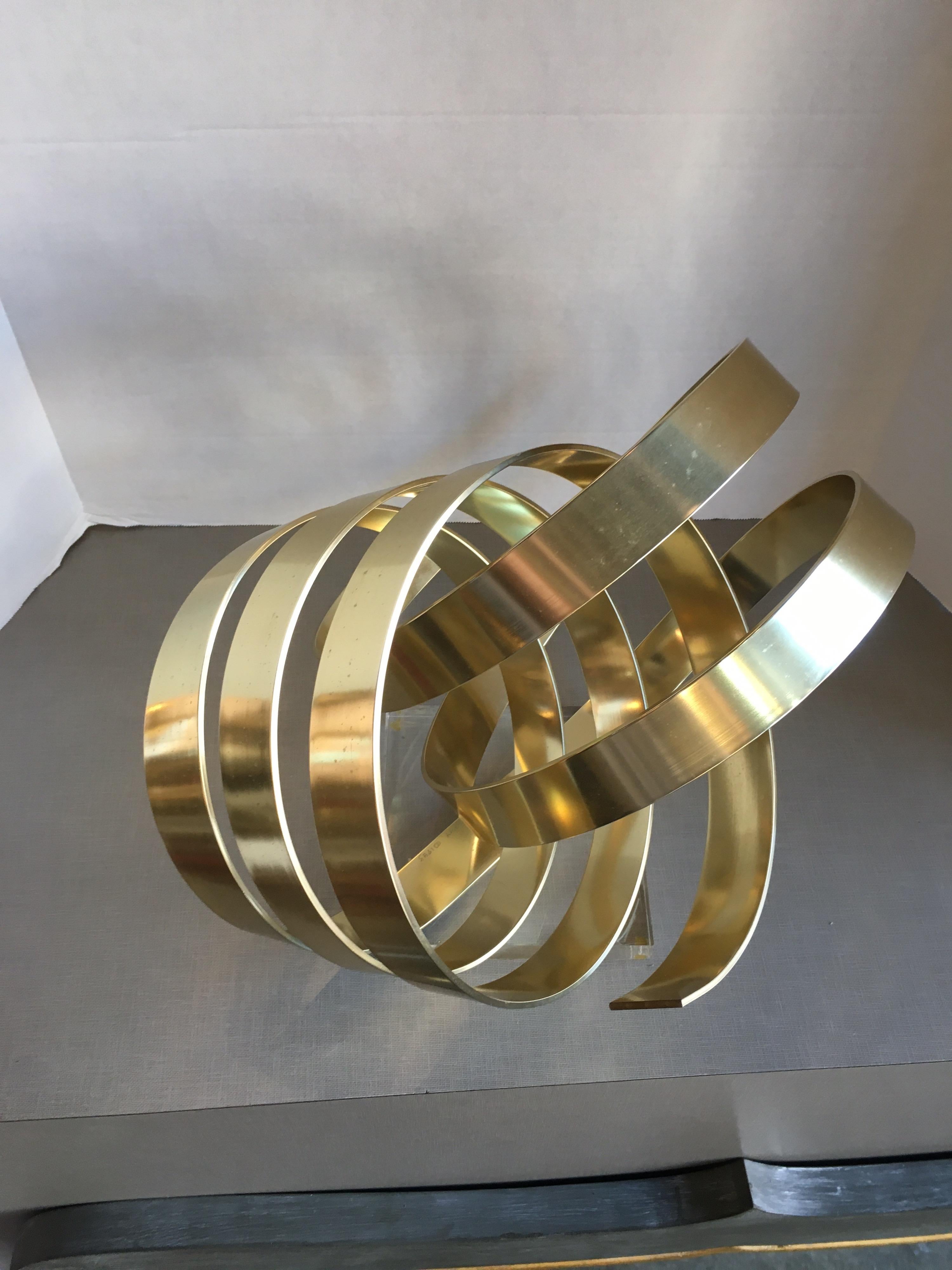 American Aluminum Ribbon Sculpture by Dan Murphy For Sale
