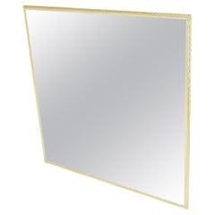 Aluminum Rope Edge Square Italian Mid Century Modern Wall Mirror MINT!