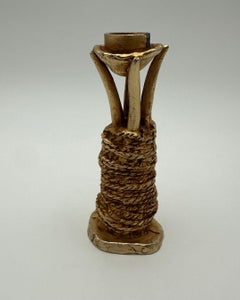 Aluminum Sculptural Candlestick By Pierre Casenove for Fondica, France, c. 1990