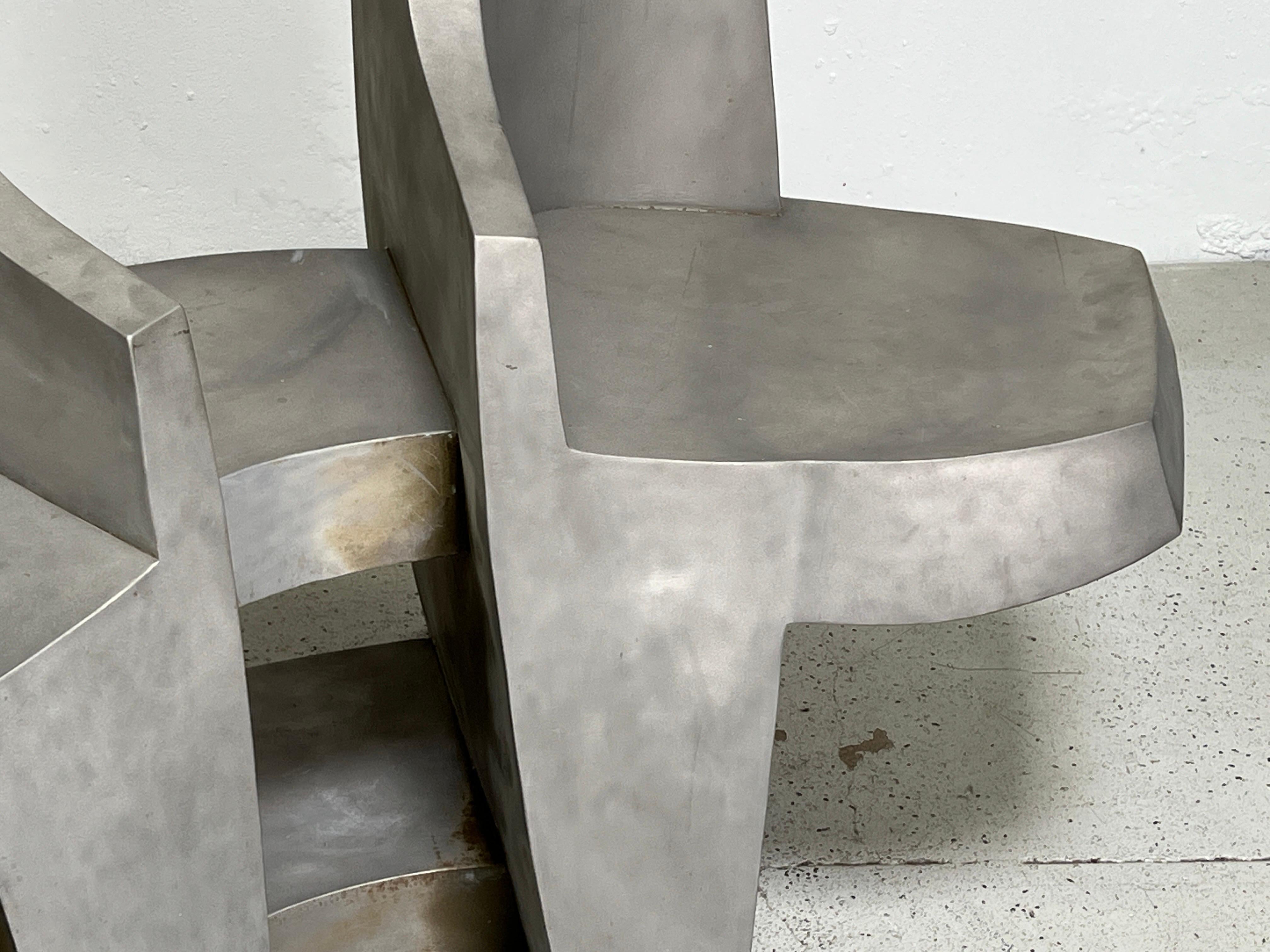 Aluminum Settee / Bench by Jim Cole  9
