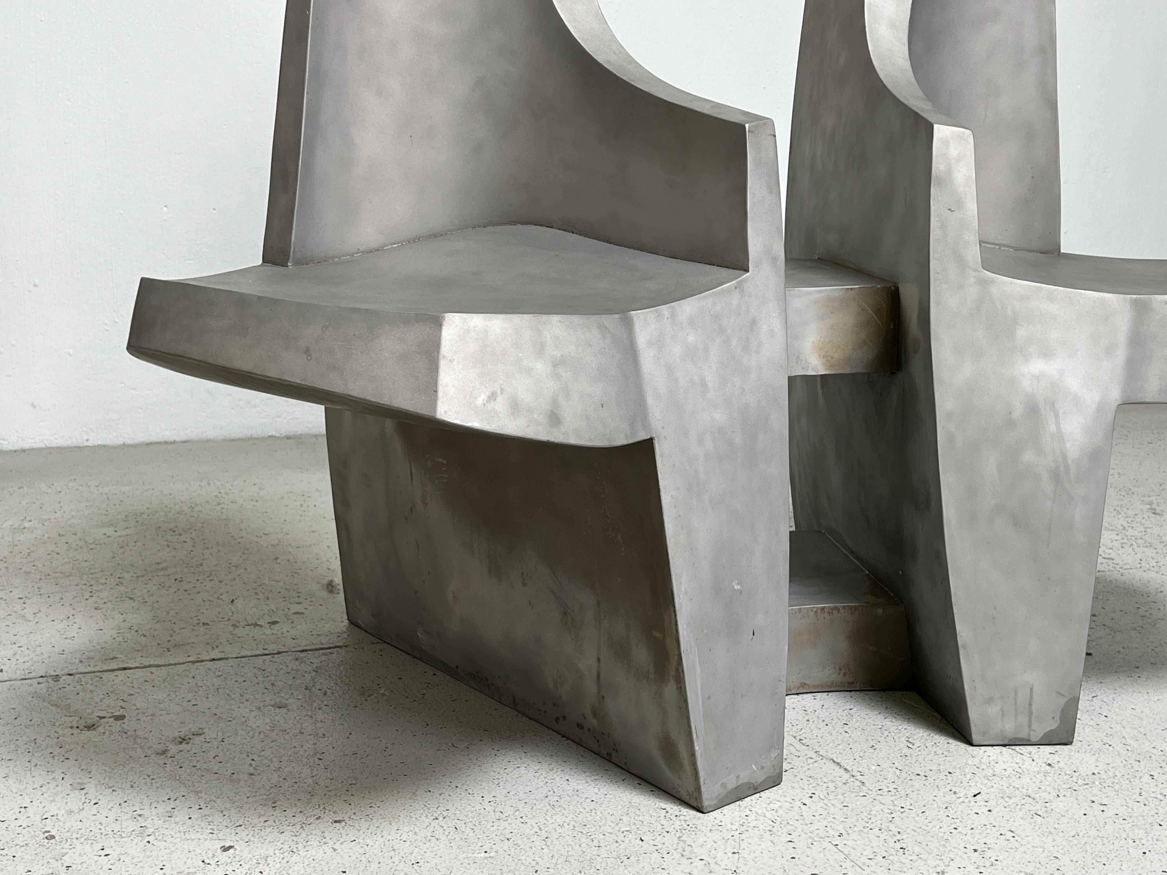 Aluminum Settee / Bench by Jim Cole  2