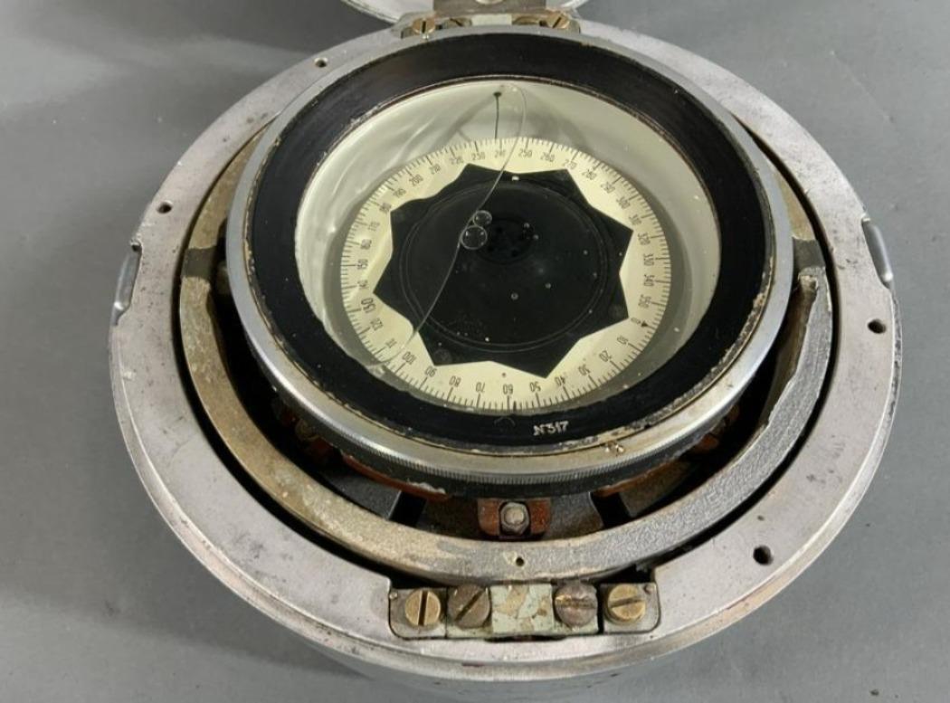 Aluminum Ships Binnacle Compass In Good Condition For Sale In Norwell, MA